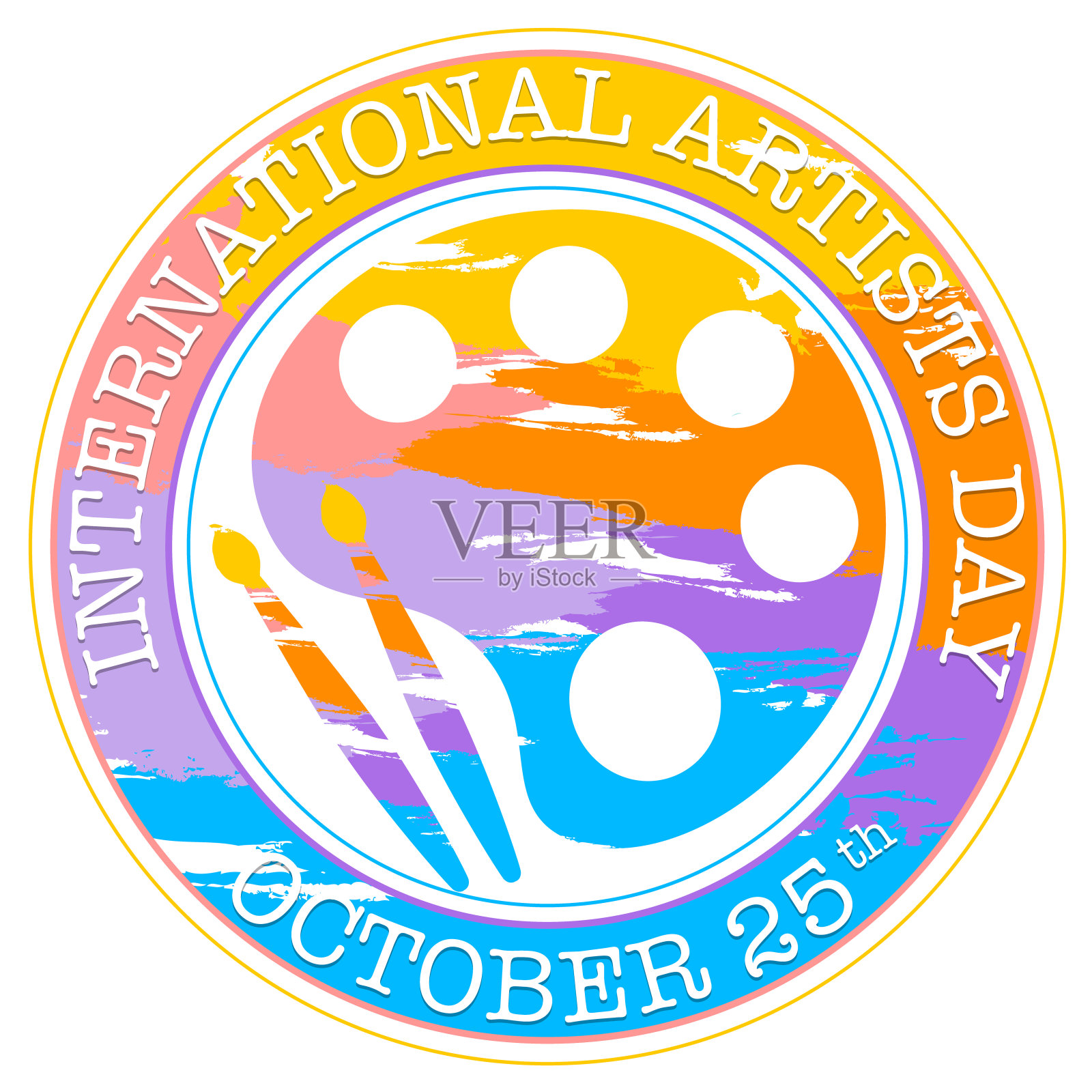 国际艺术家日海报设计插画图片素材