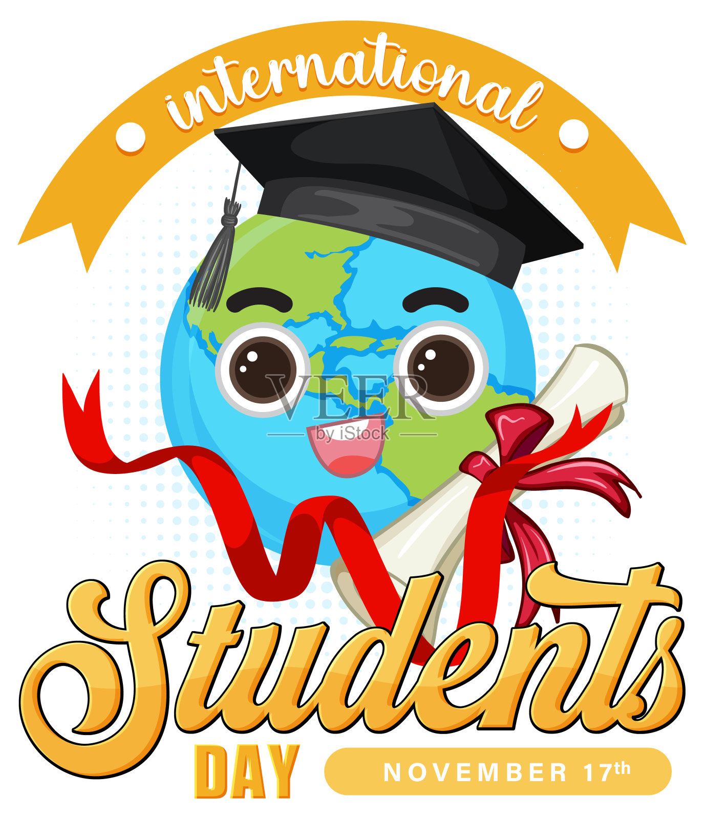 国际学生日横幅设计插画图片素材