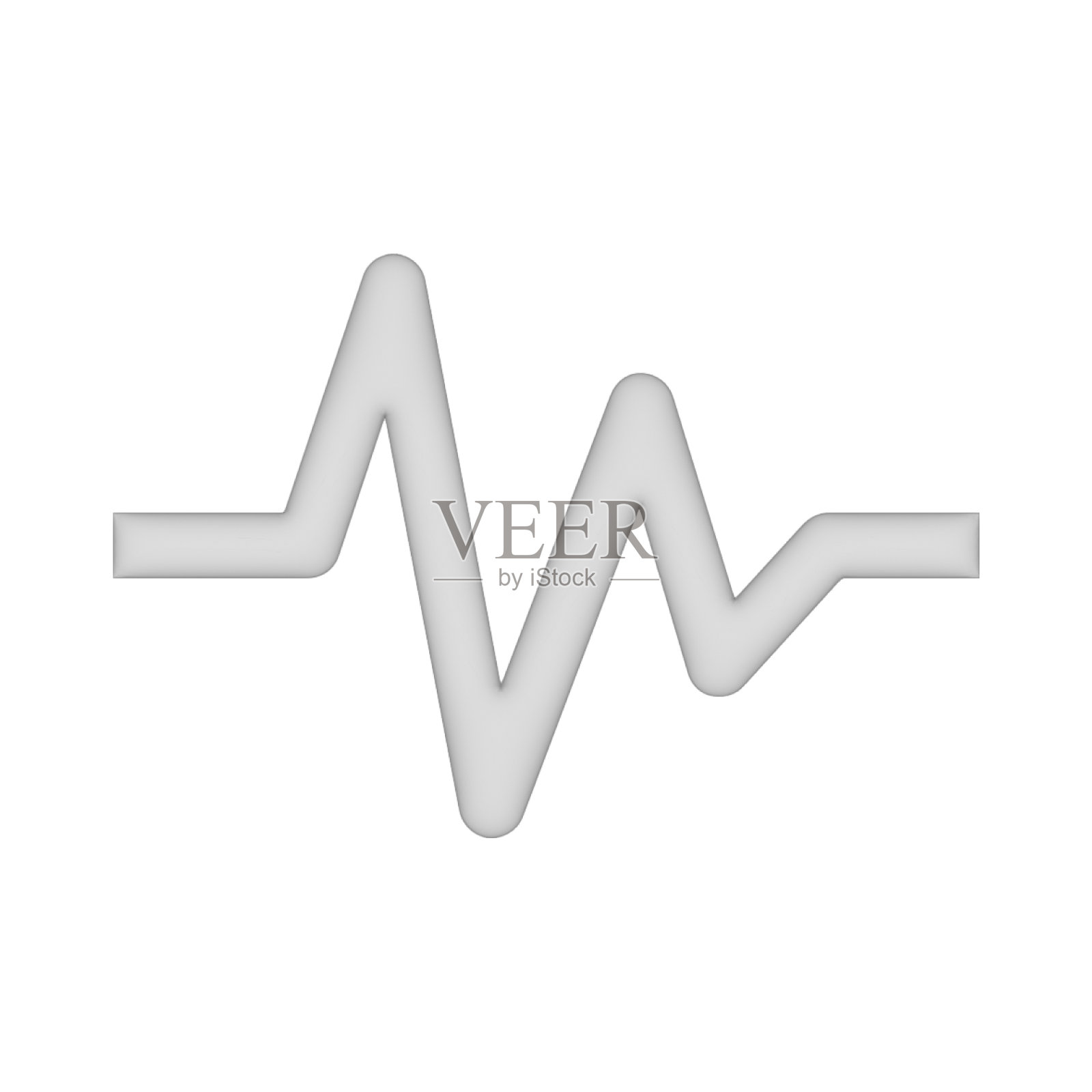 脉冲图标3d按钮符号插画图片素材