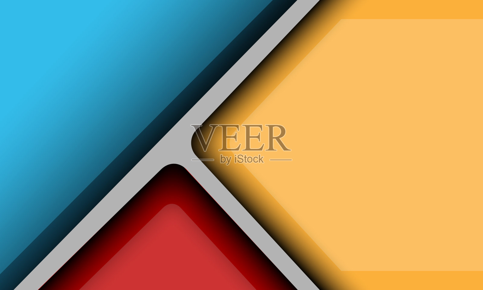 抽象红蓝黄几何空白空间设计背景向量插画图片素材