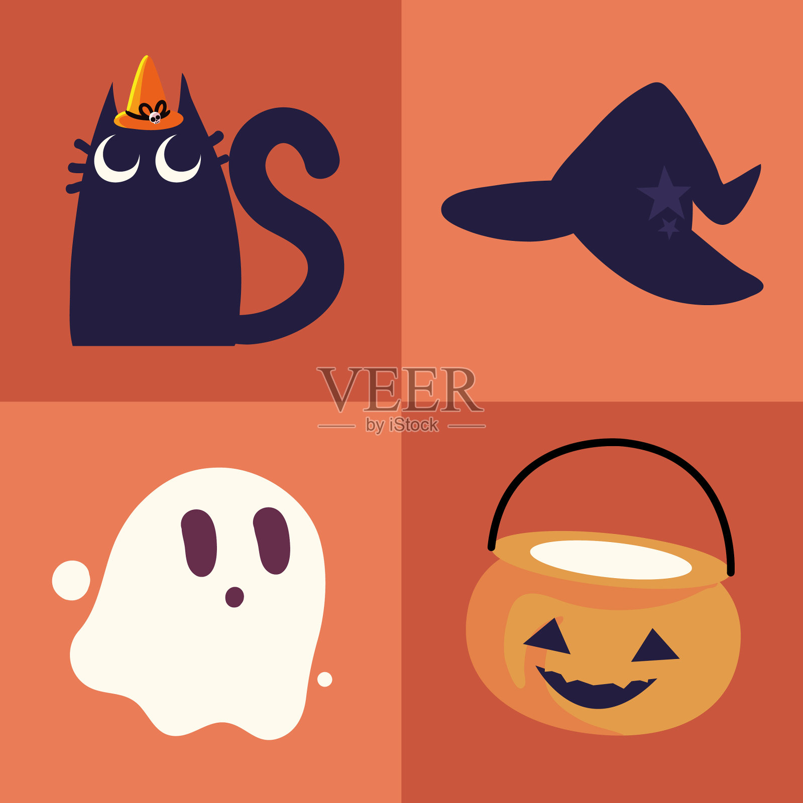 图标万圣节派对插画图片素材