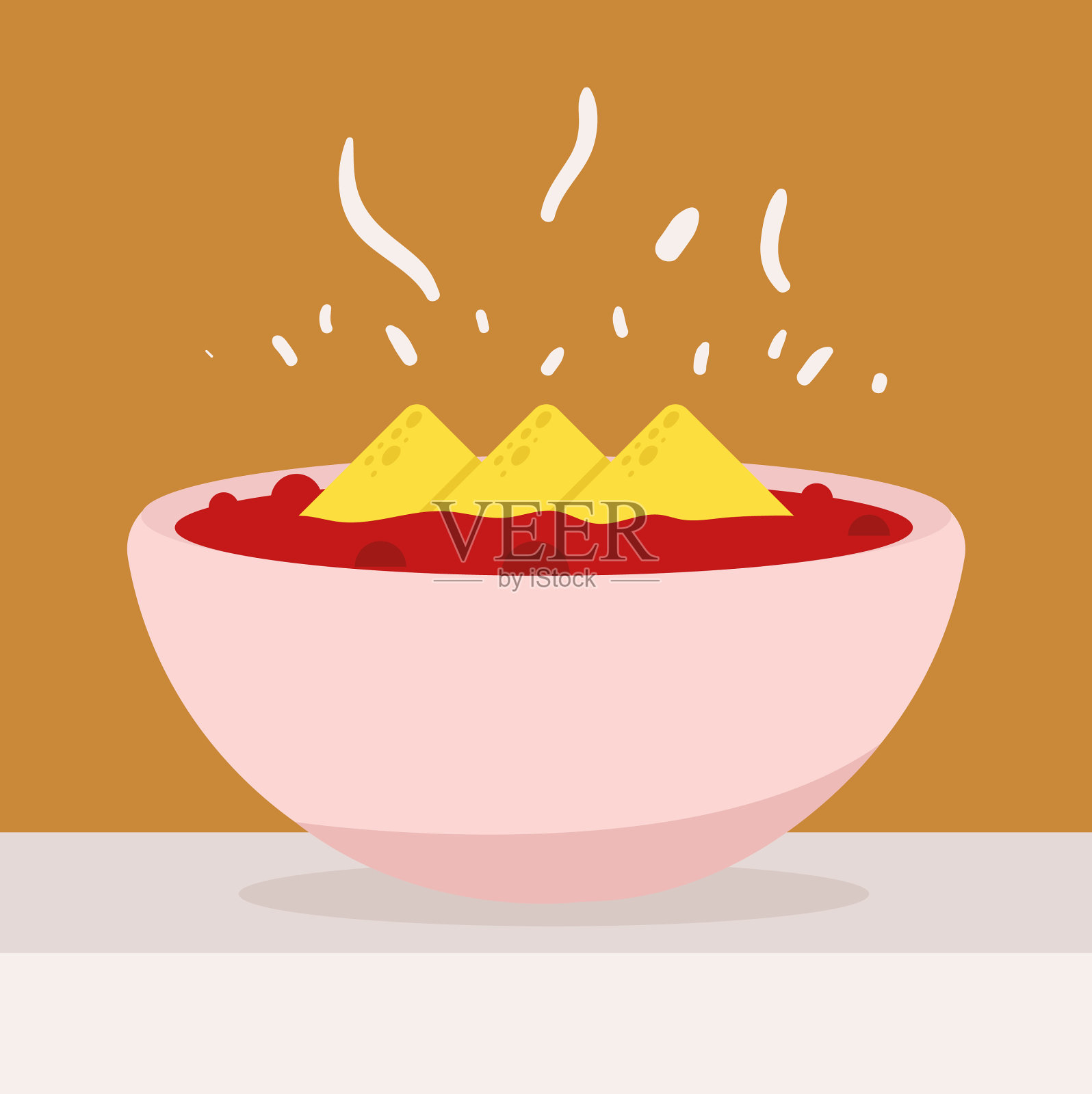 辣酱玉米片插画图片素材