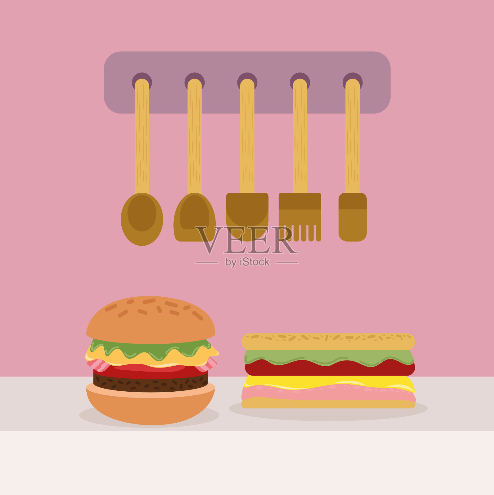 烹调快餐插画图片素材