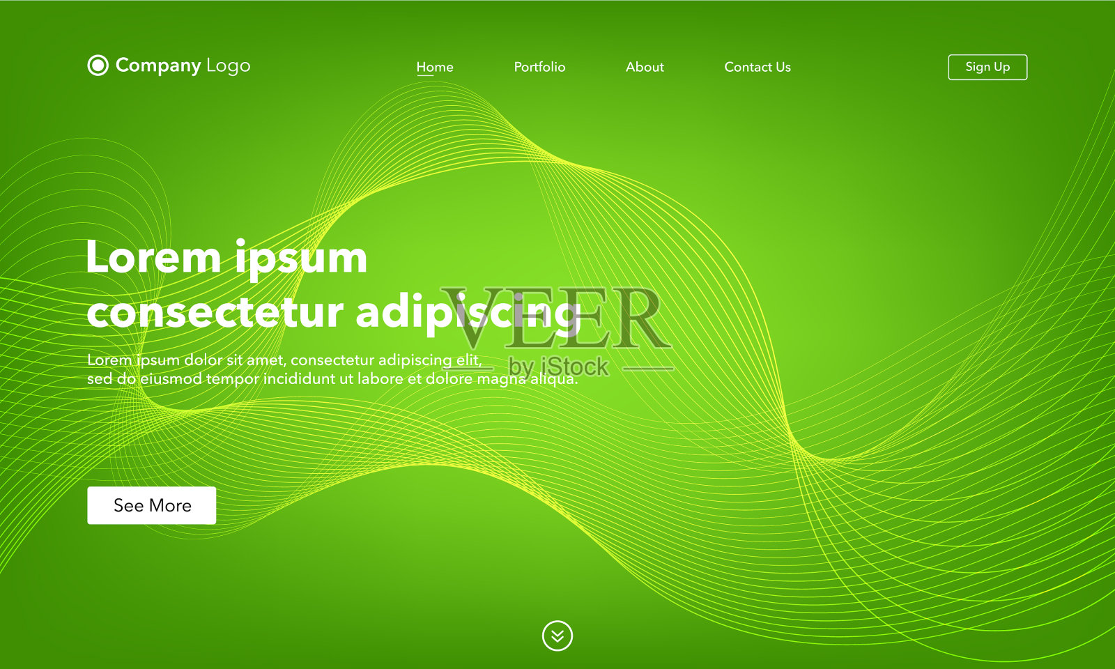 抽象后台网站登陆页面模板插画图片素材