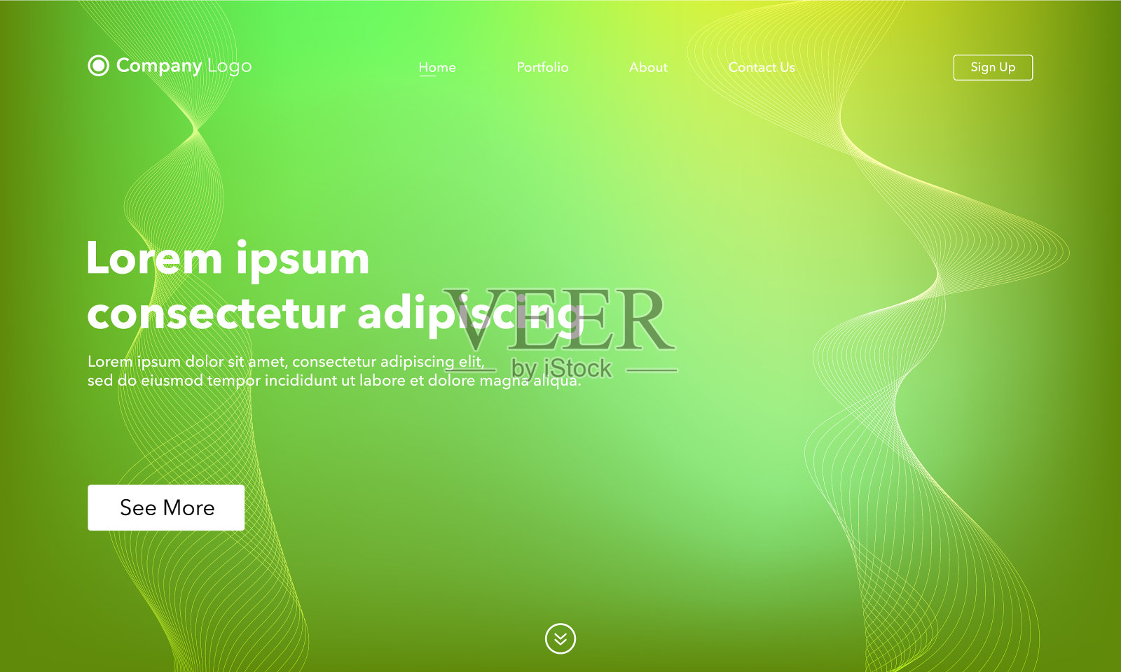 抽象后台网站登陆页面模板插画图片素材