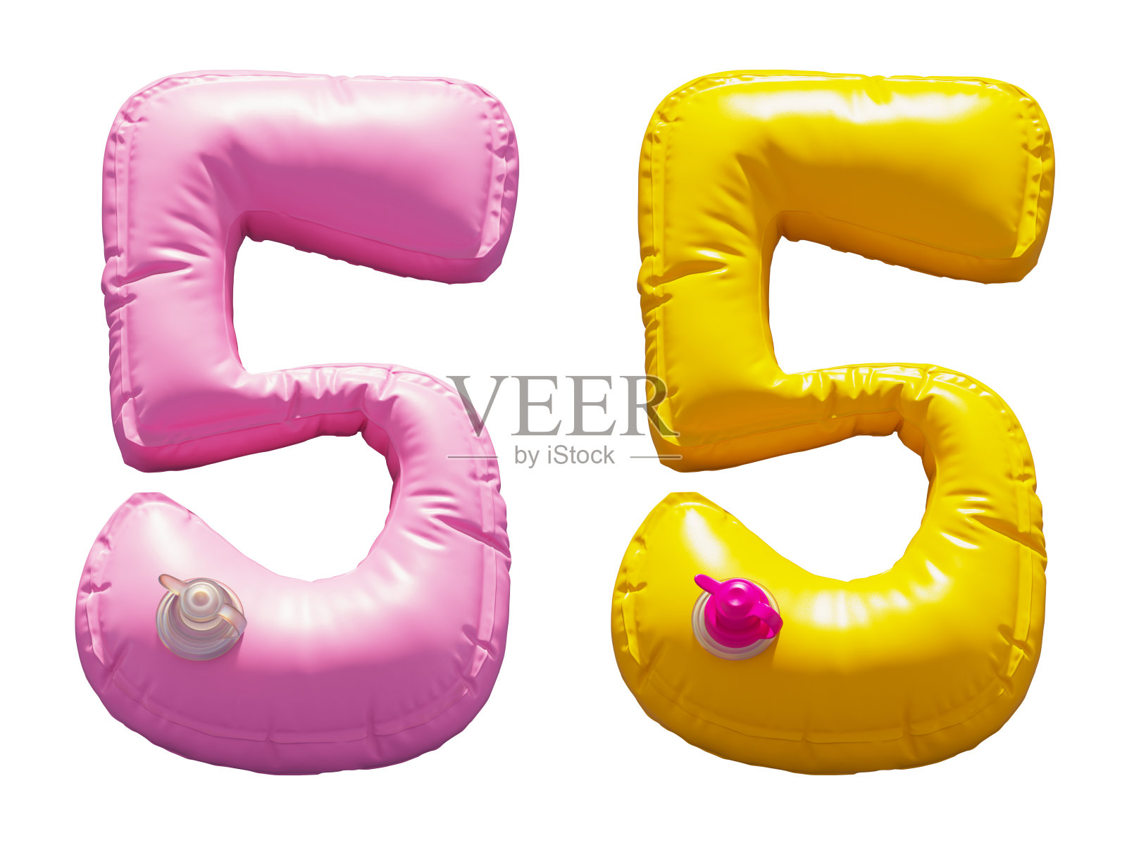 充气游泳环字母。5号照片摄影图片