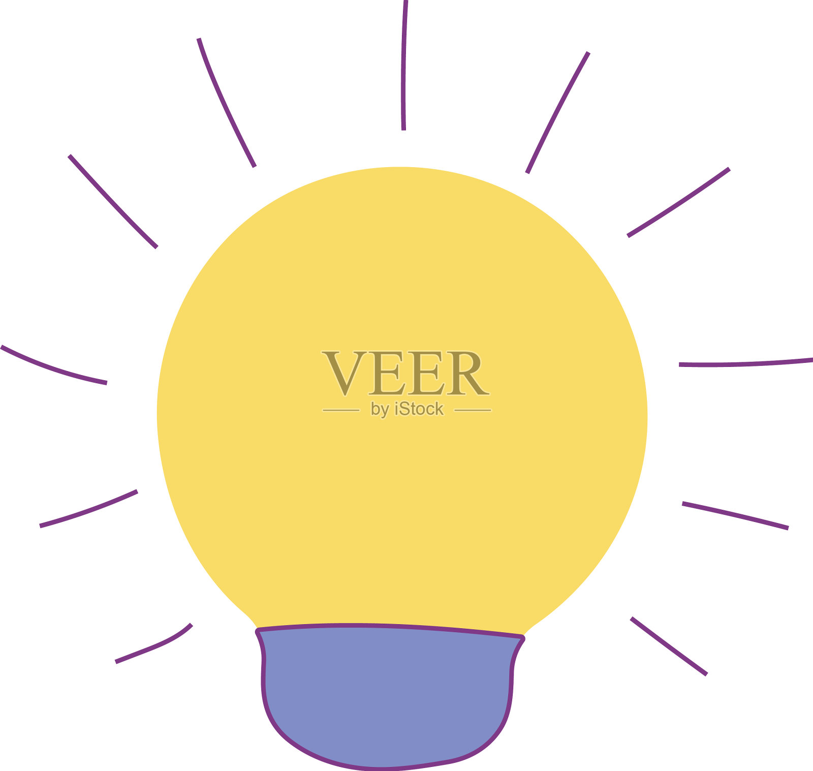 创意灯泡图标插画图片素材