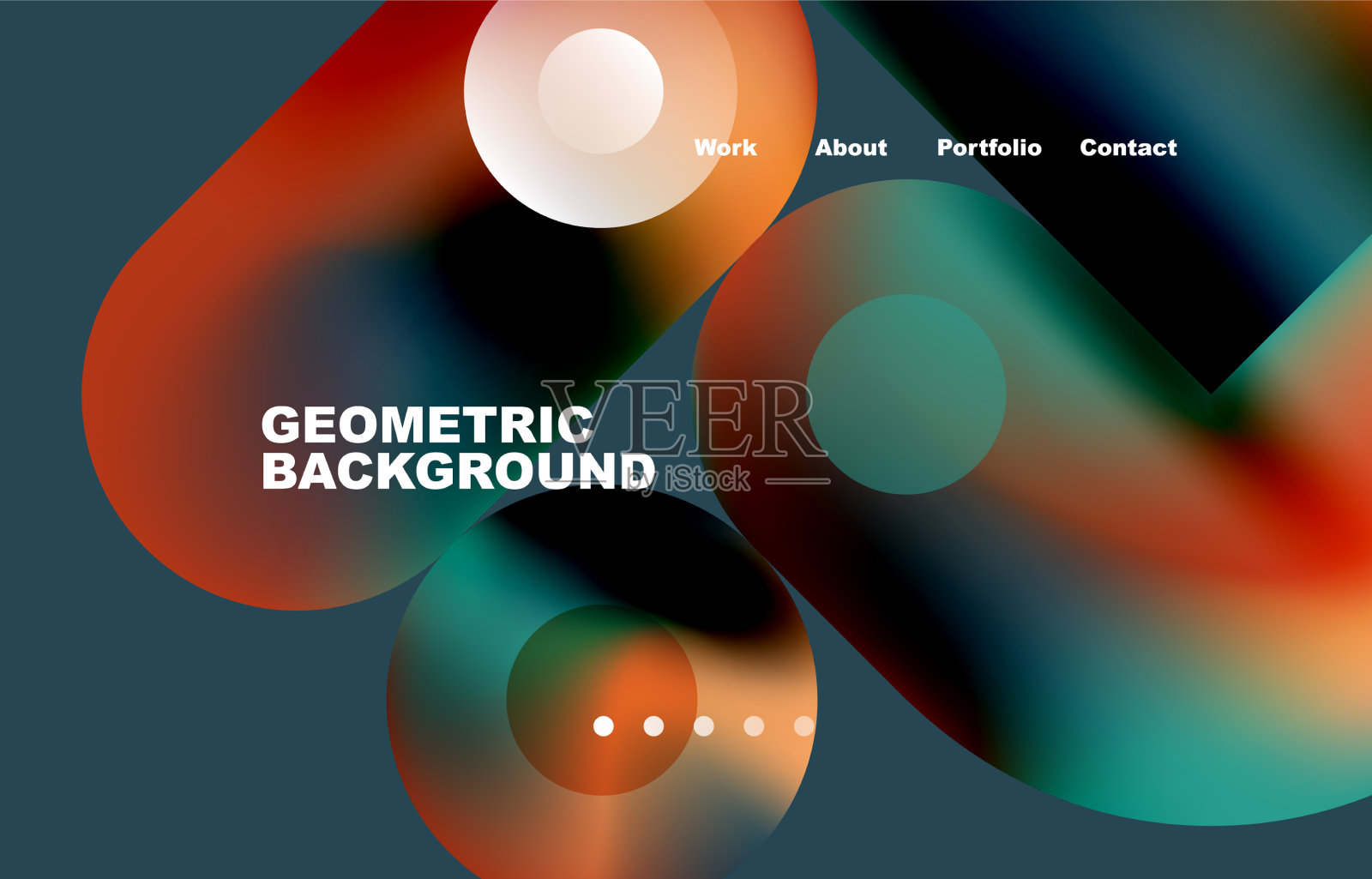 网站登陆页面抽象几何背景插画图片素材