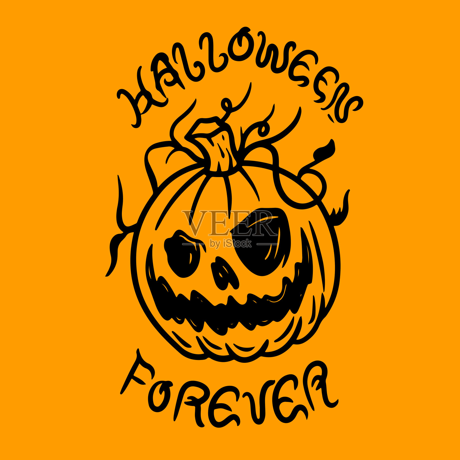 万圣节剪影背景飞行女巫和蝙蝠矢量设计元素图片