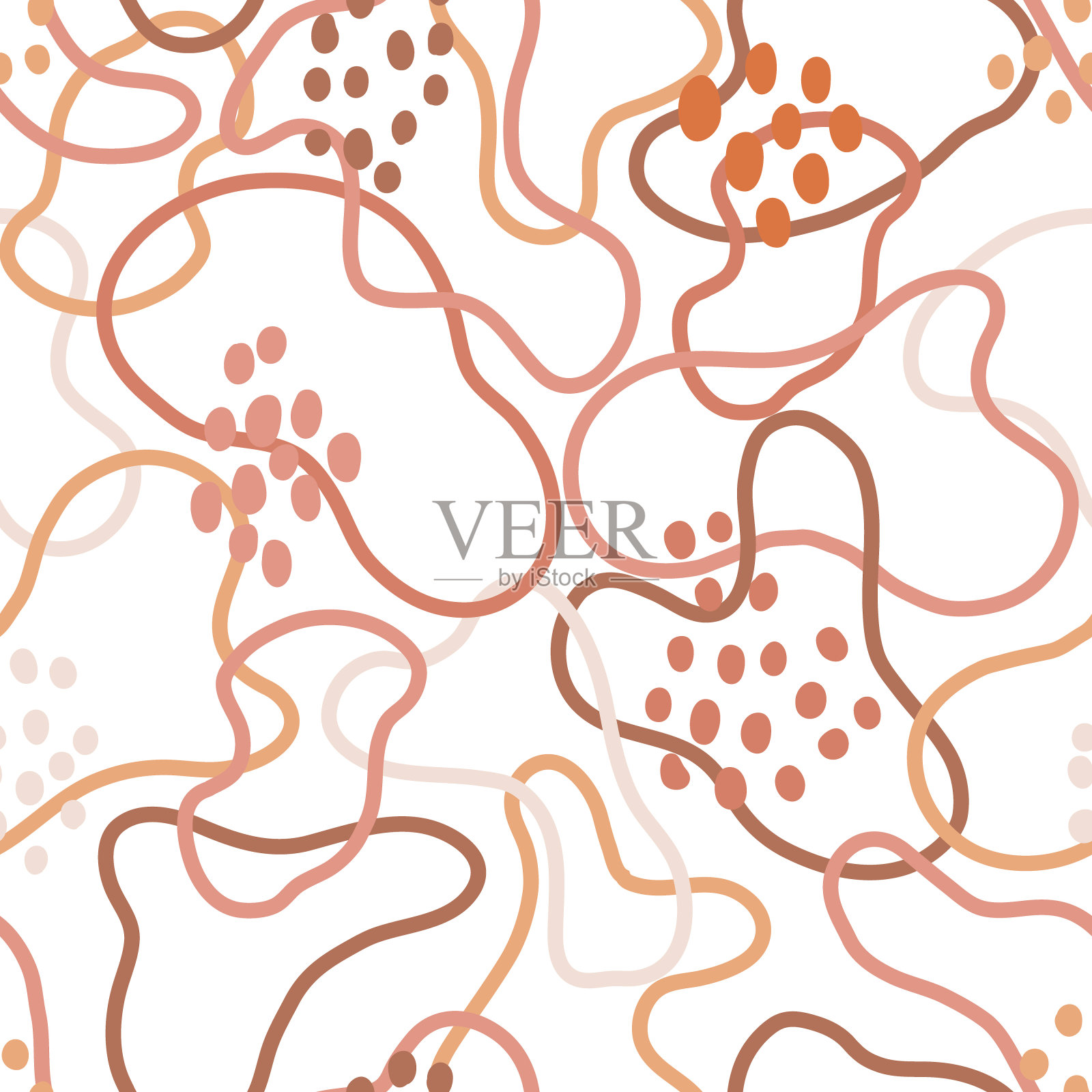 艺术最小手绘矢量无缝模式插画图片素材