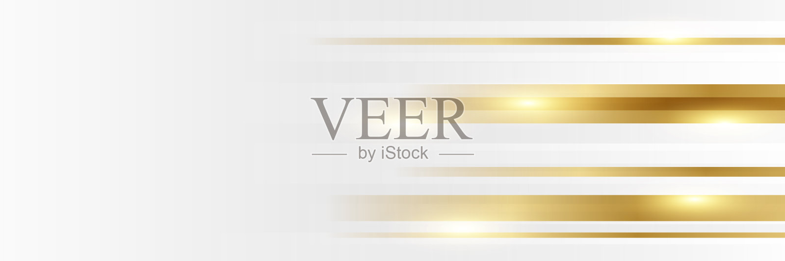 抽象的白色和金色旗帜背景。矢量图插画图片素材