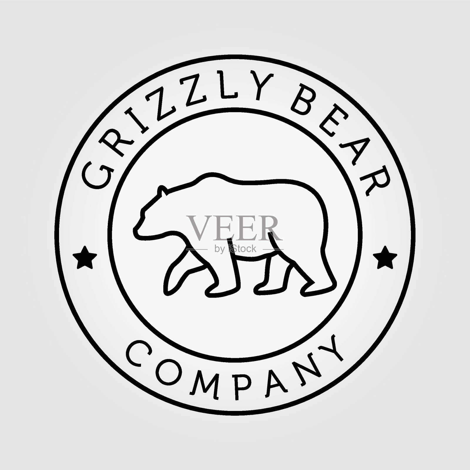 艺术行走的熊猎人矢量设计插画，灰熊，北极熊，黑熊插画图片素材