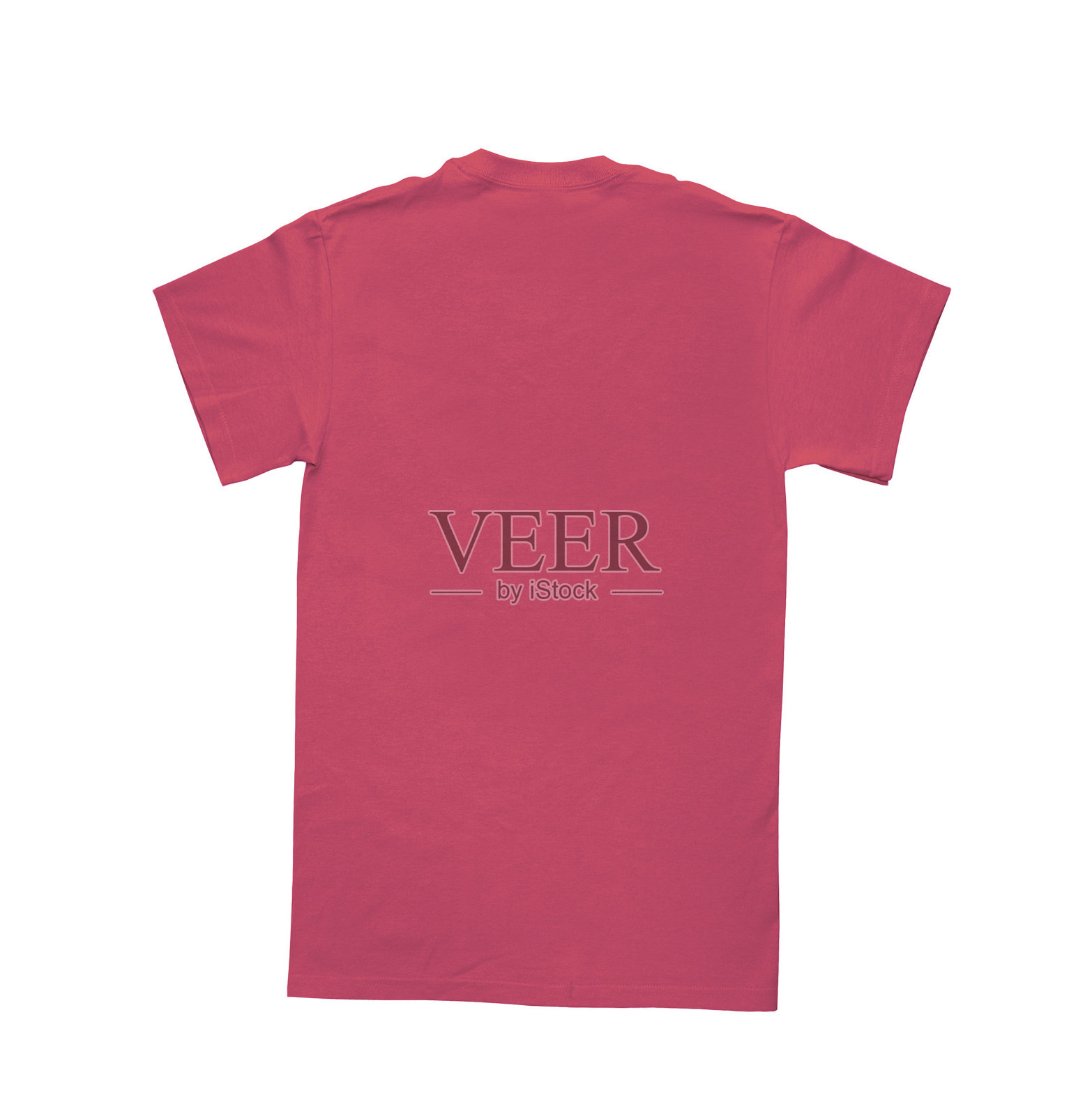 红色t恤与白色背景相映成趣照片摄影图片