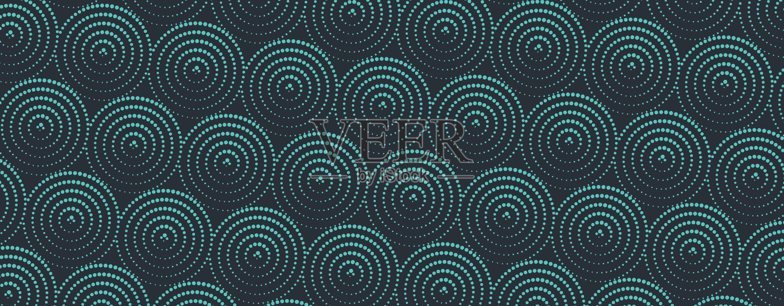 抽象绿色圆形半色调背景横幅插画图片素材