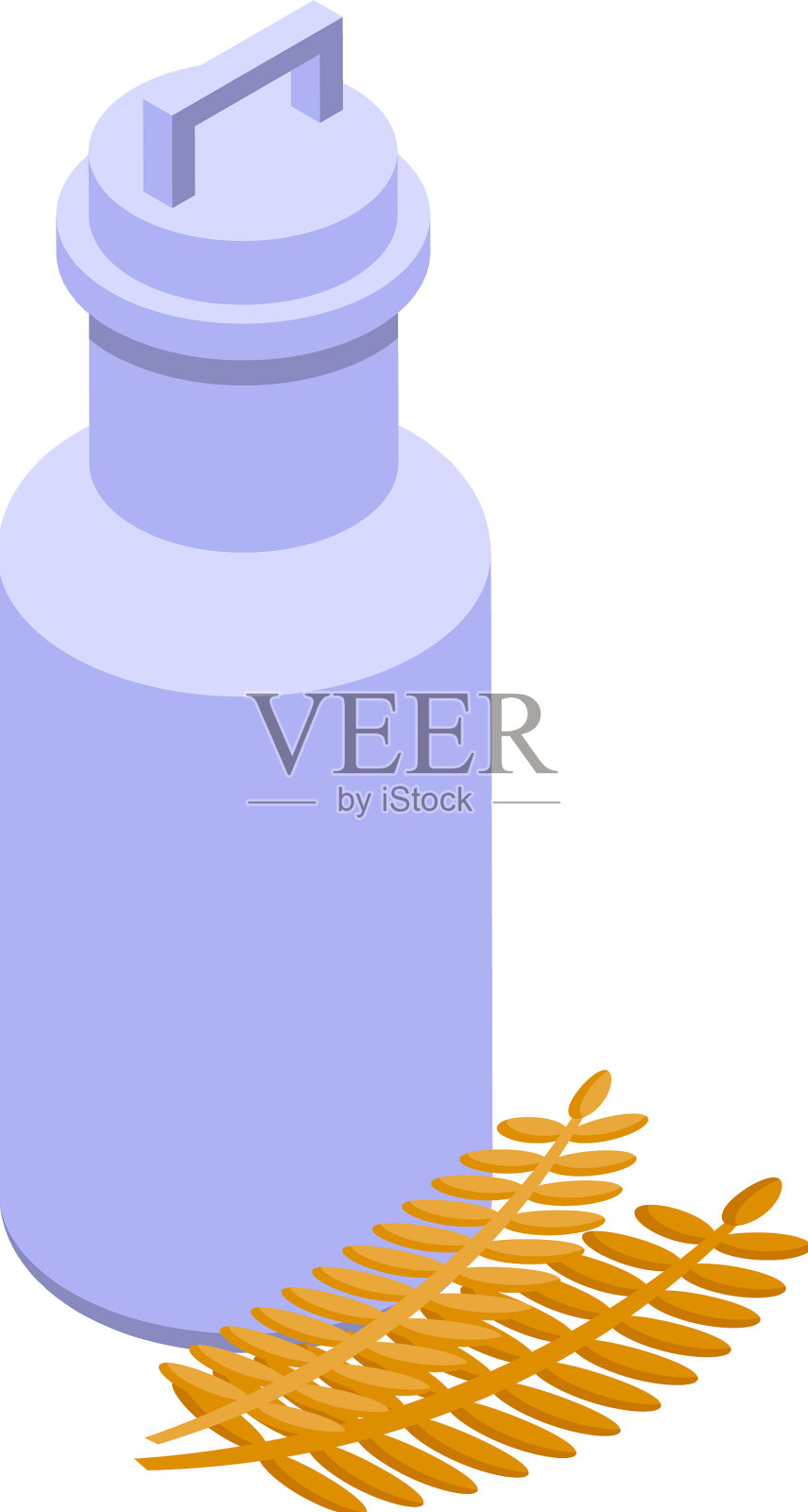 蔬菜牛奶罐图标等距食品饮料插画图片素材