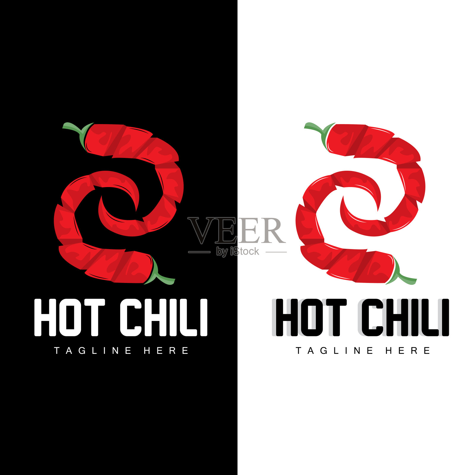 红辣椒标志，辣椒矢量，辣椒花园房子插图，公司产品品牌插图插画图片素材