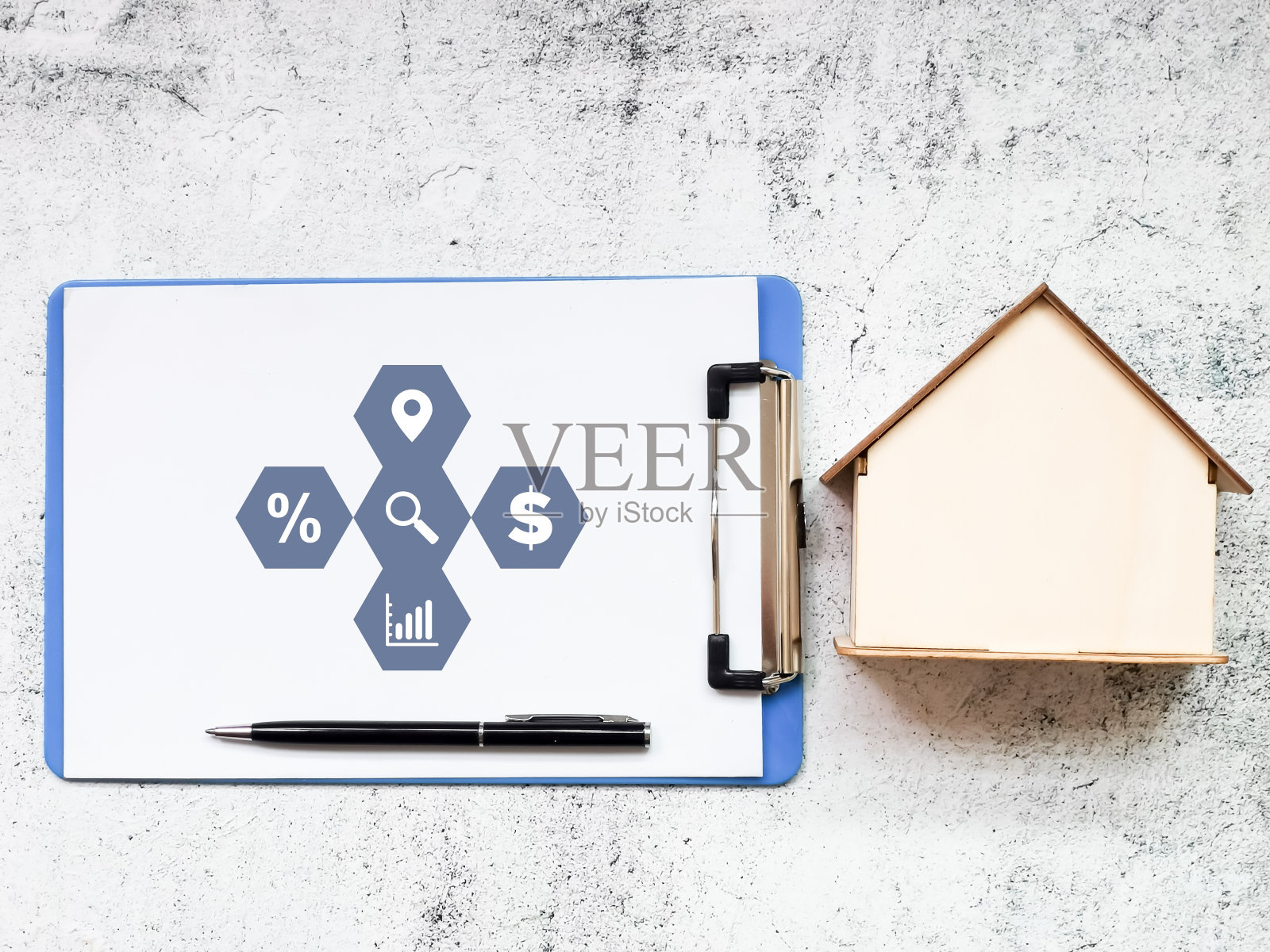 抵押贷款业务的概念。照片摄影图片