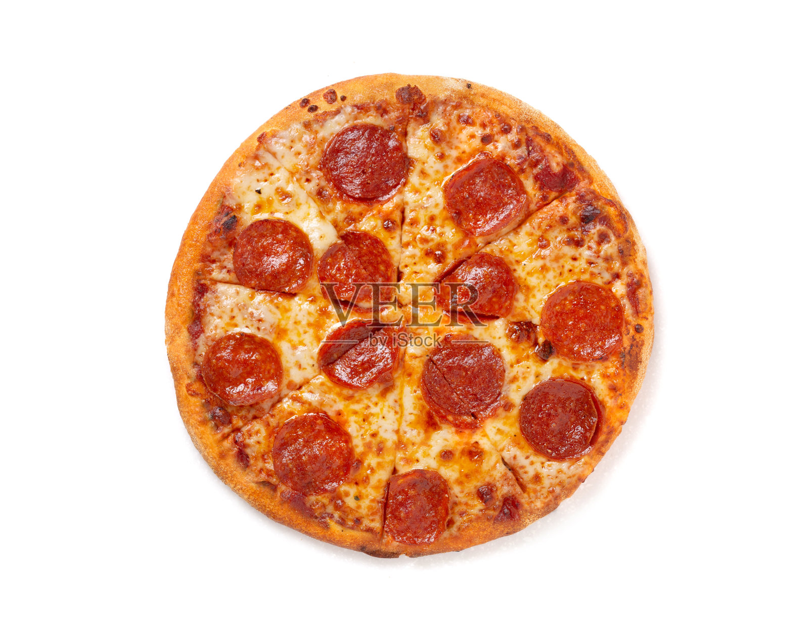 意大利香肠披萨照片摄影图片