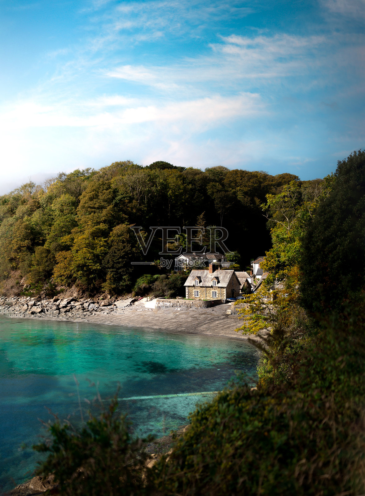 赫尔福德通道，康沃尔，英国照片摄影图片