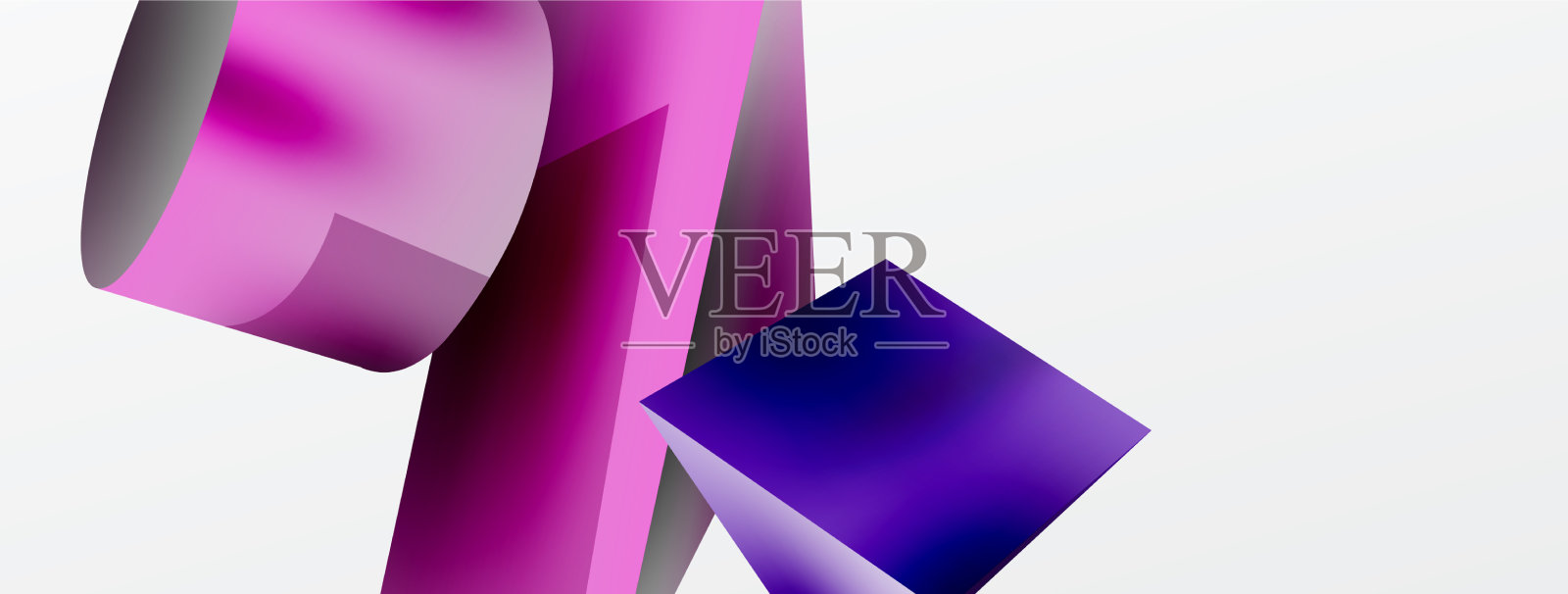 金属三维形状几何背景插画图片素材