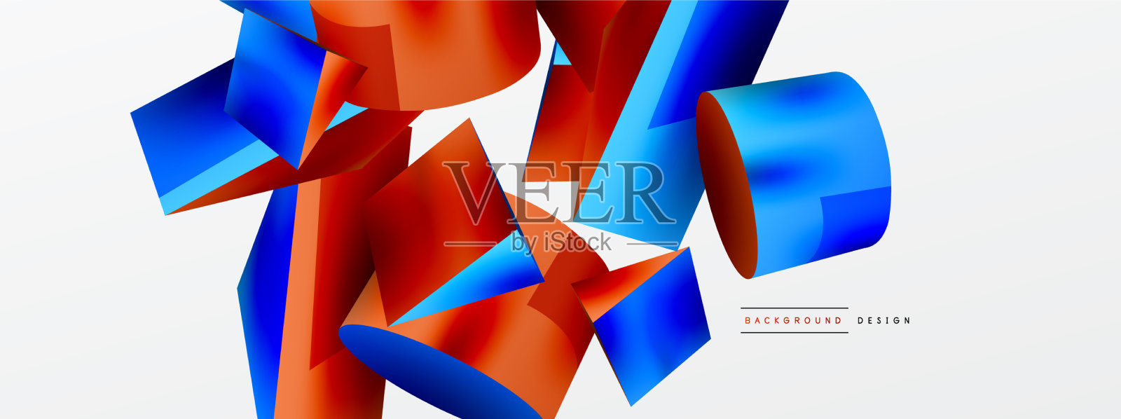 3d抽象背景形状3d三角形插画图片素材