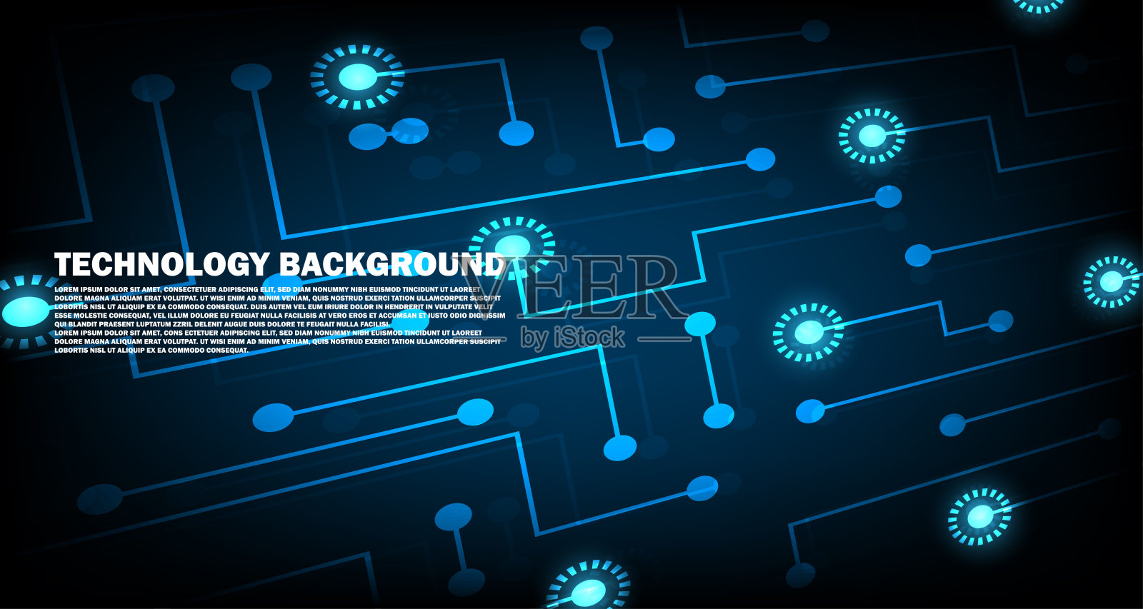 摘要internet网络连接设计。矢量插图分子，用点连接的线和未来的概念，蓝色背景上的技术。EP.4插画图片素材