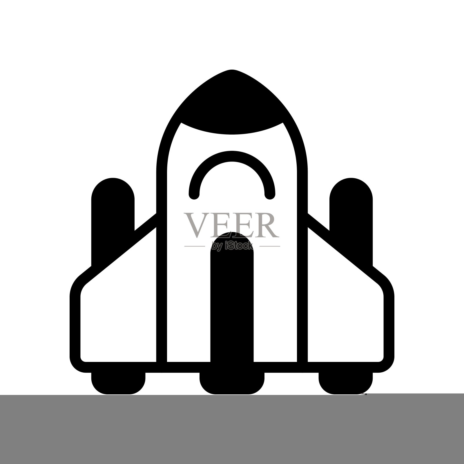 宇宙飞船图标。飞得高，探索空间，沉思创造插画图片素材