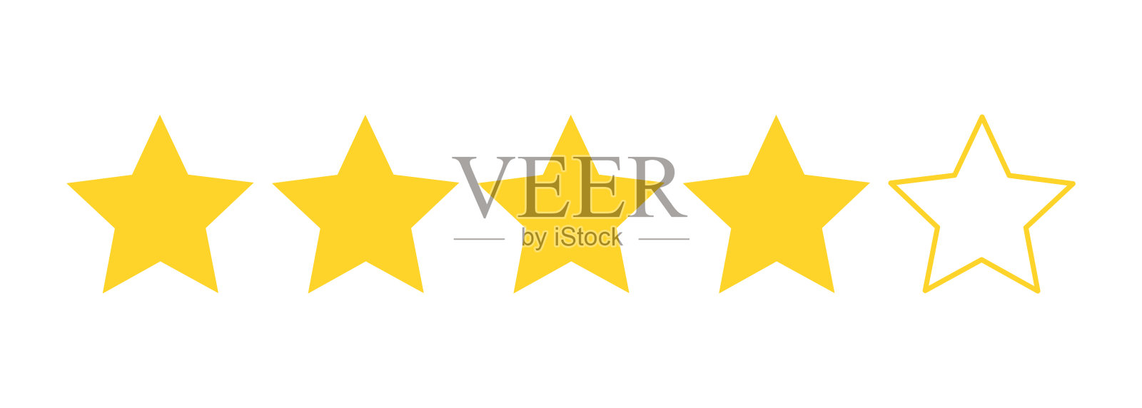 五颗星符号。设计元素图片