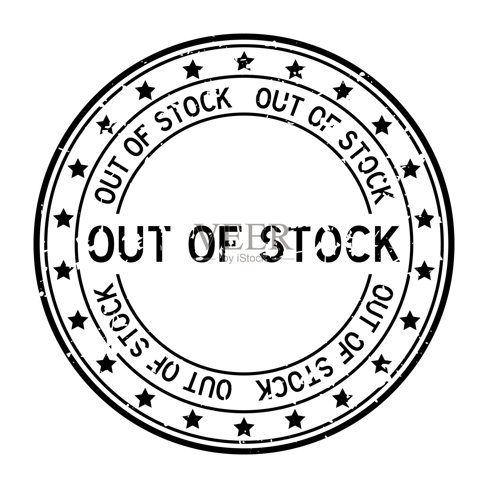 垃圾黑色脱销字与星图标圆形橡胶印章邮票在白色的背景设计元素图片