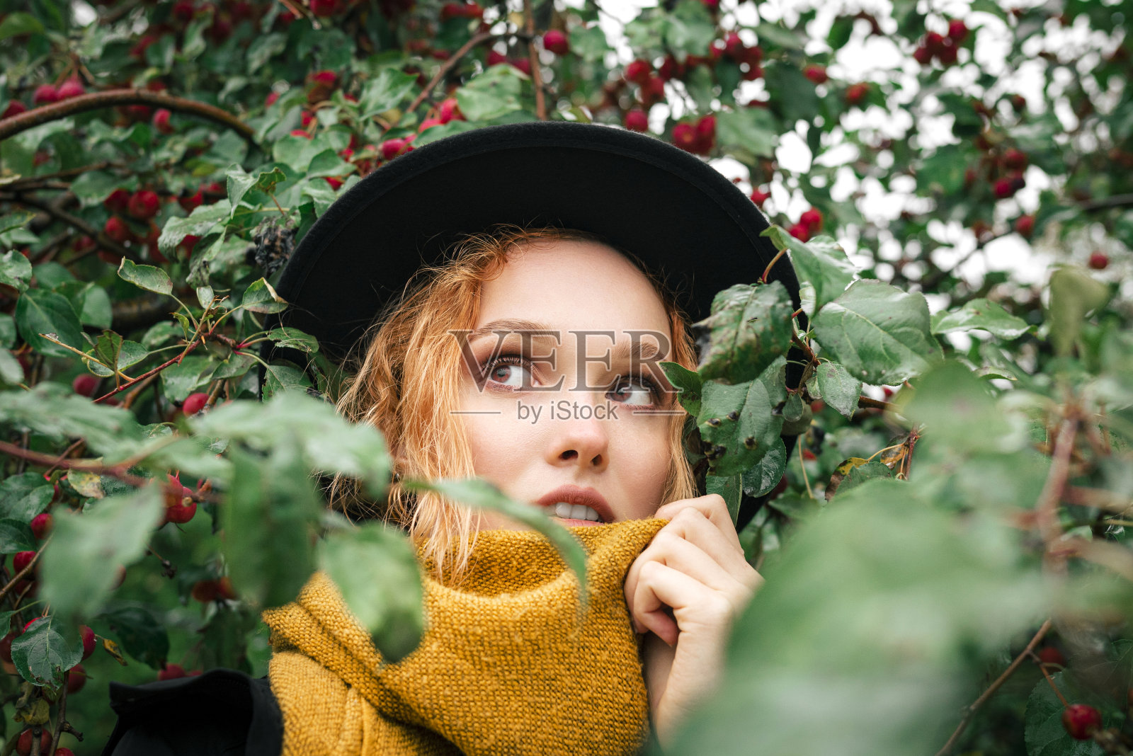 女性苹果肖像照片摄影图片