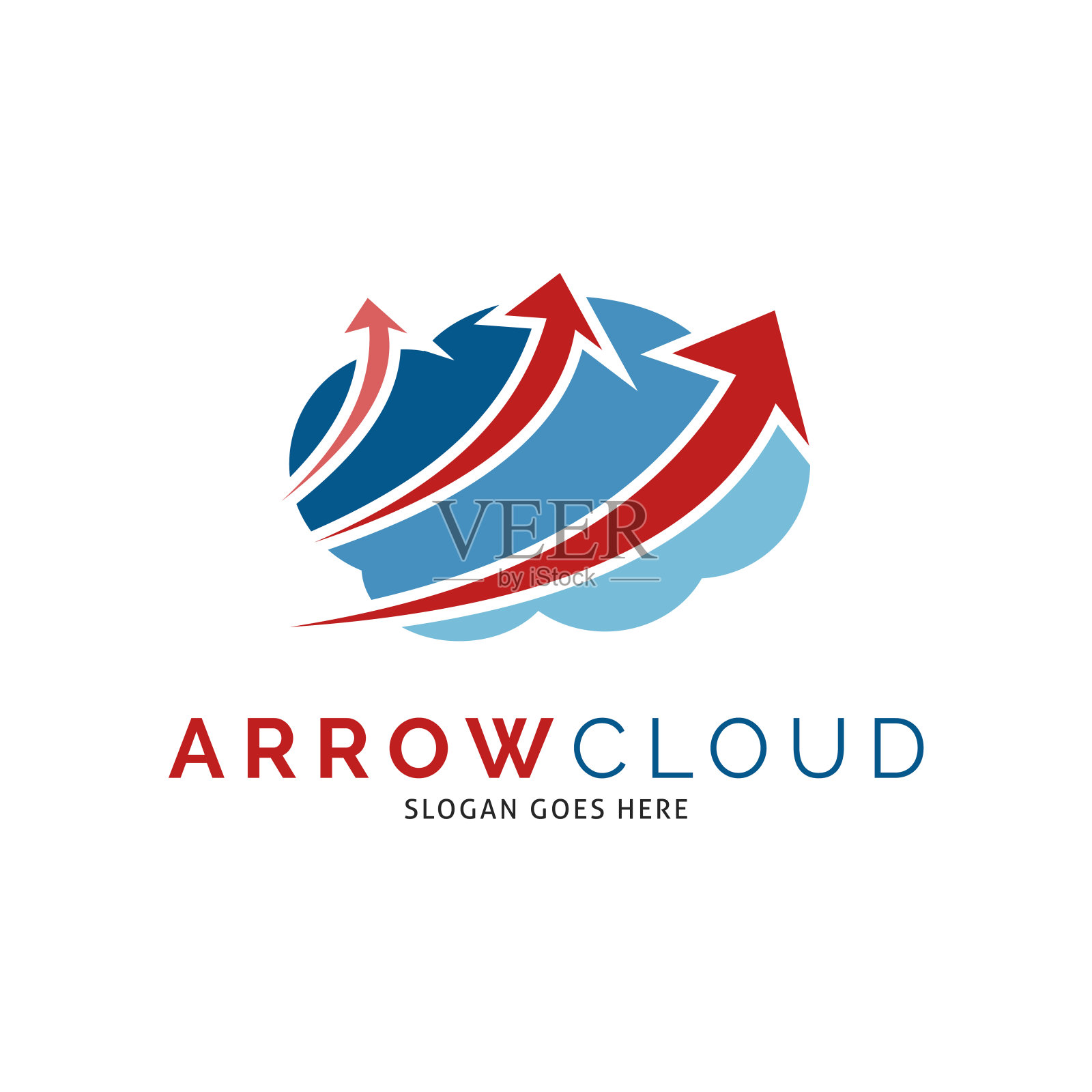 箭头云图标矢量符号设计模板元素插画图片素材