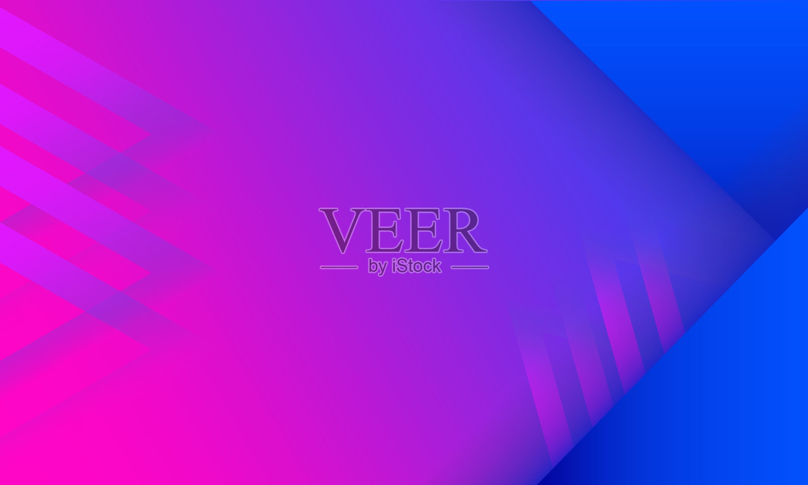 带有梯度的抽象几何背景。未来的抽象背景与粉色和蓝色三角形。矢量图插画图片素材