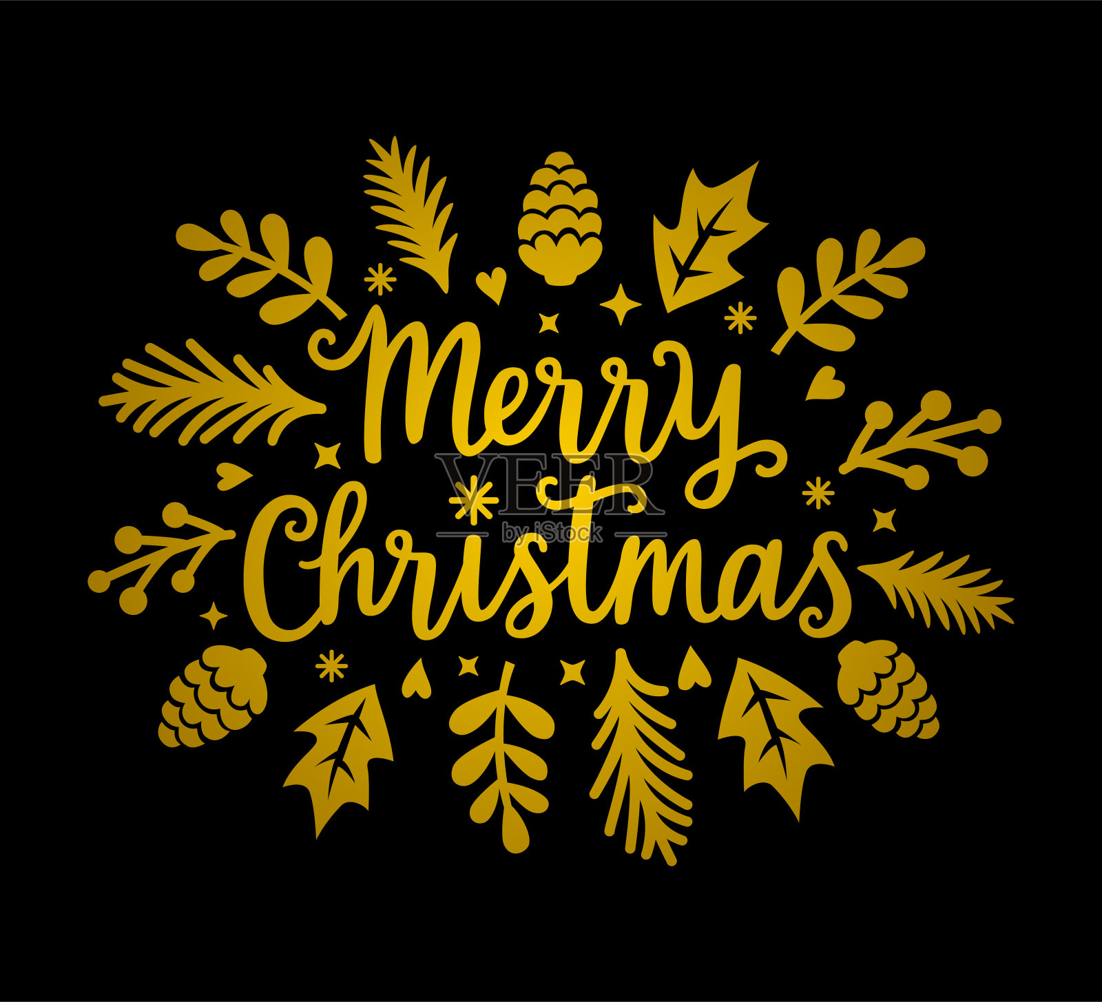 圣诞快乐向量短语。模板用于激光和剪纸。插画图片素材