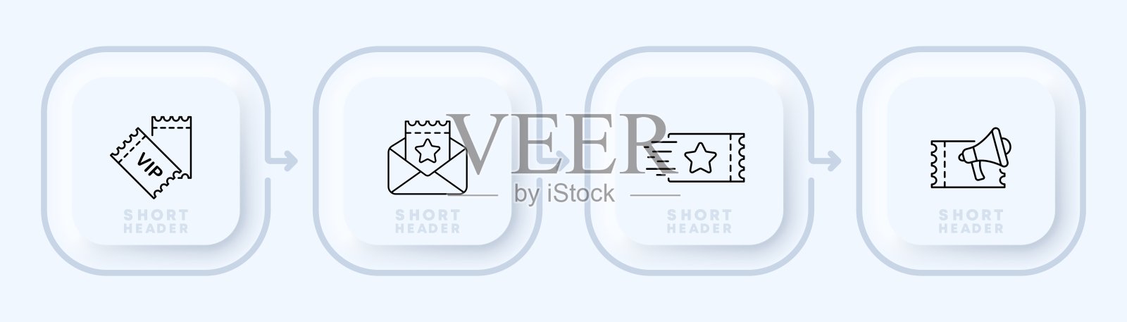 票设置图标。VIP人士，全包，商务舱，酒店，五星级服务，二维码，航空旅行，速度，快，网上订购。员工的概念。新生变形样式。矢量线图标的业务图标素材