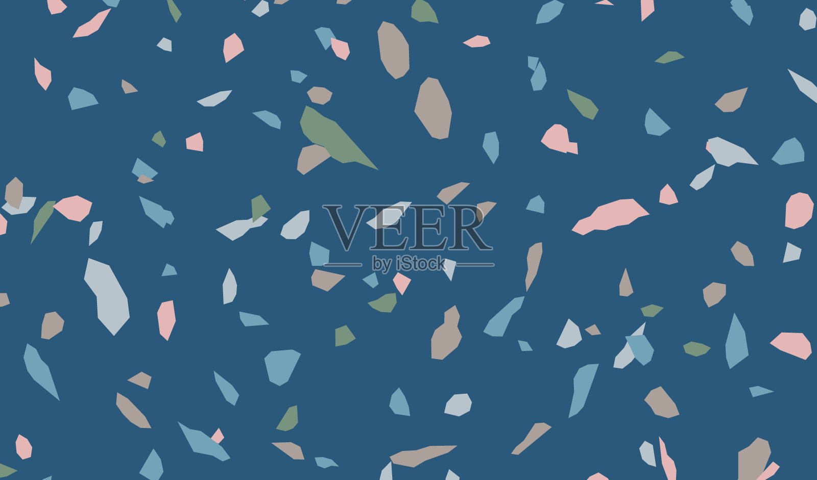 水磨石背景图案集。美丽的大理石模式。人造大理石与碎石混合插画图片素材