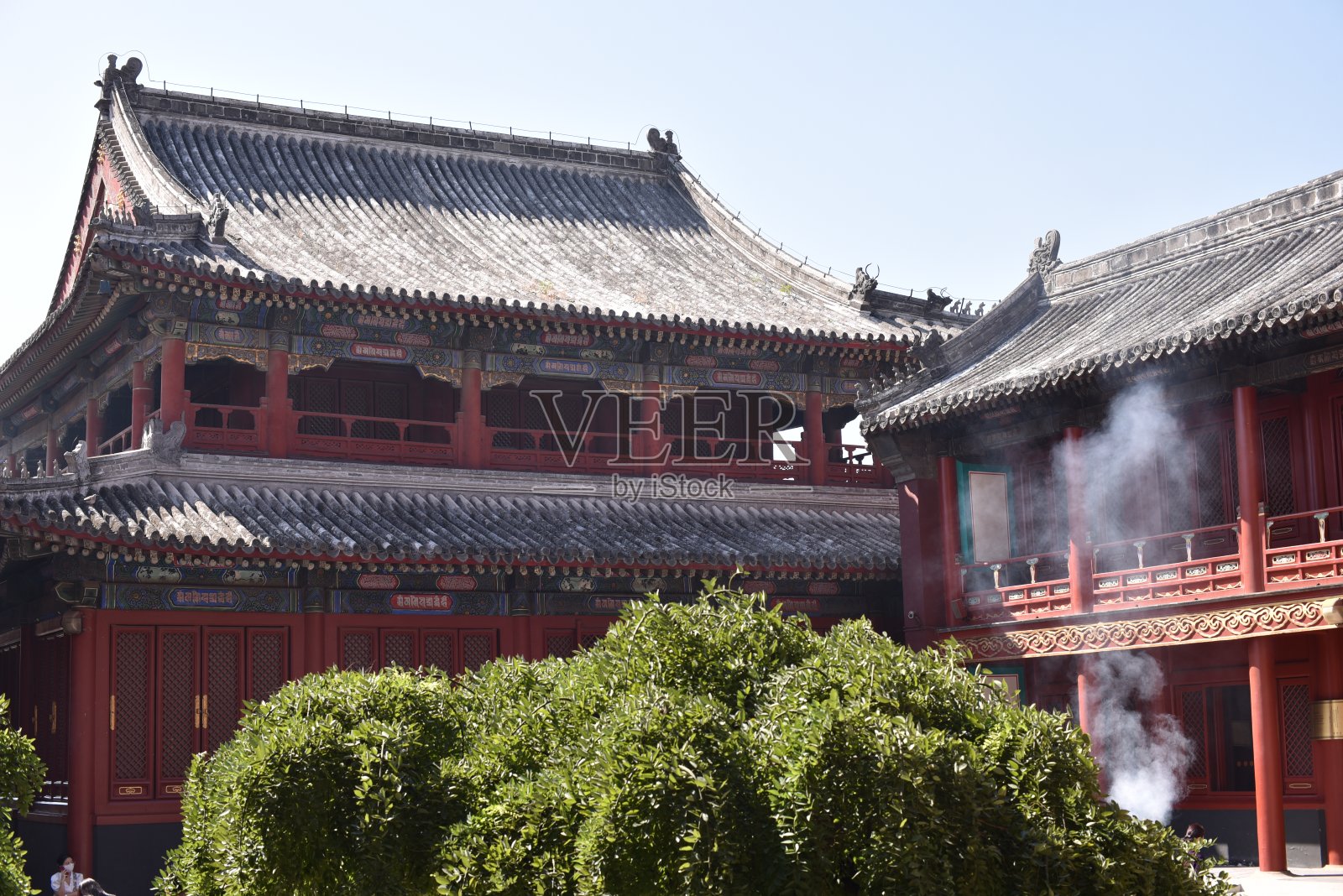 北京雍和宫的建筑照片摄影图片