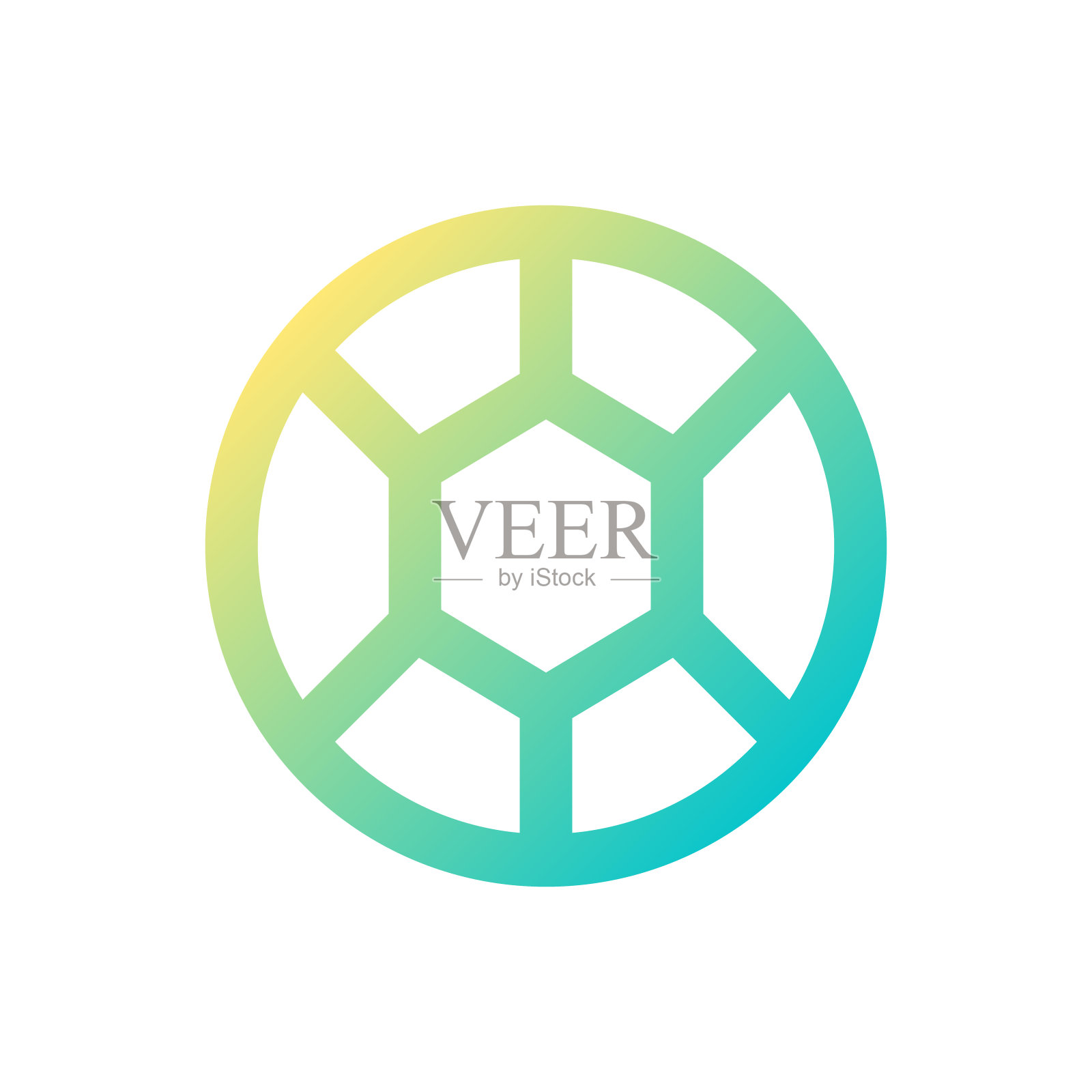 足球俱乐部像素完美渐变线性ui图标插画图片素材