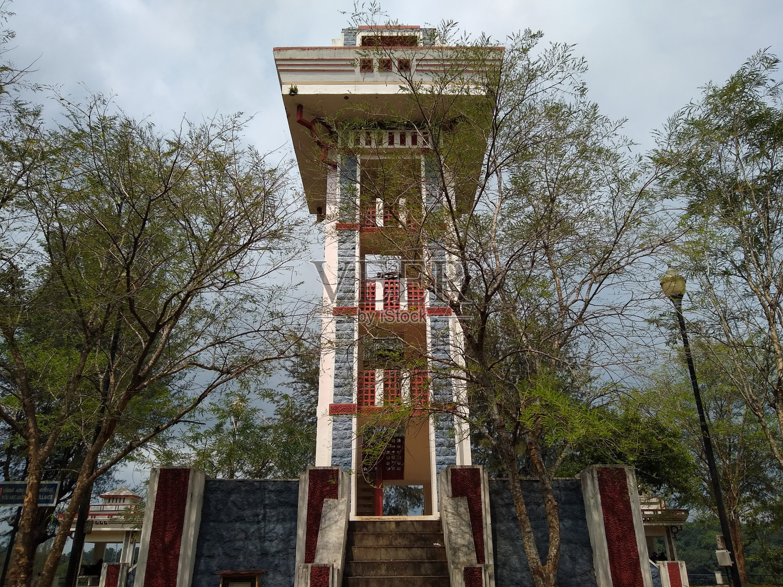 喀拉拉邦Thiruvananthapuram的内亚大坝瞭望塔照片摄影图片