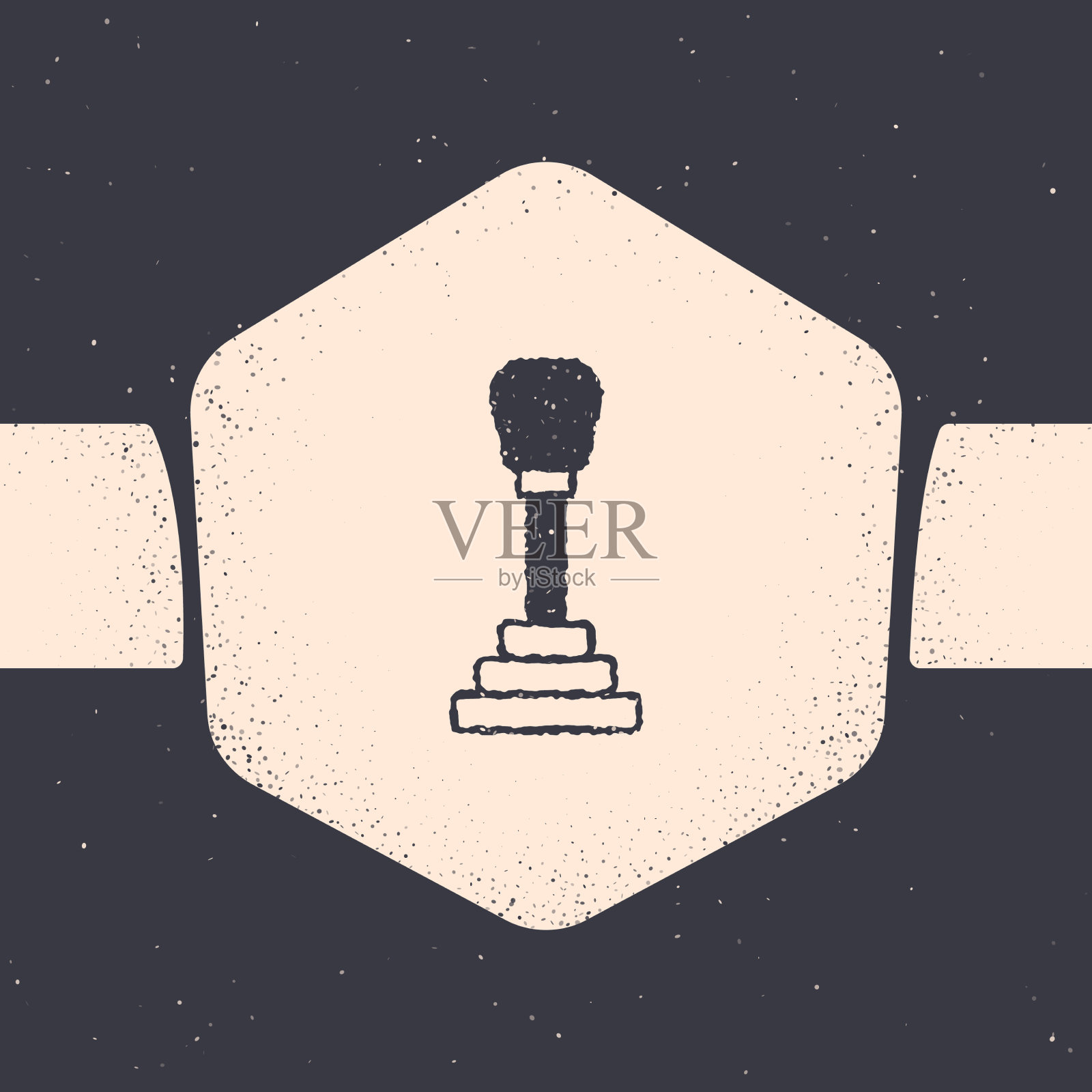 垃圾换挡图标隔离在灰色插画图片素材