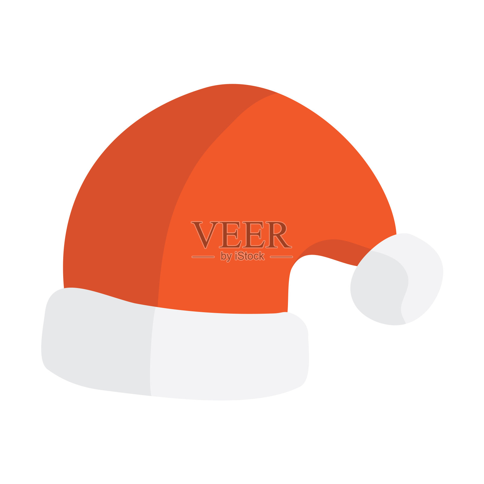 圣诞老人帽子手绘涂鸦元素矢量插画。插画图片素材