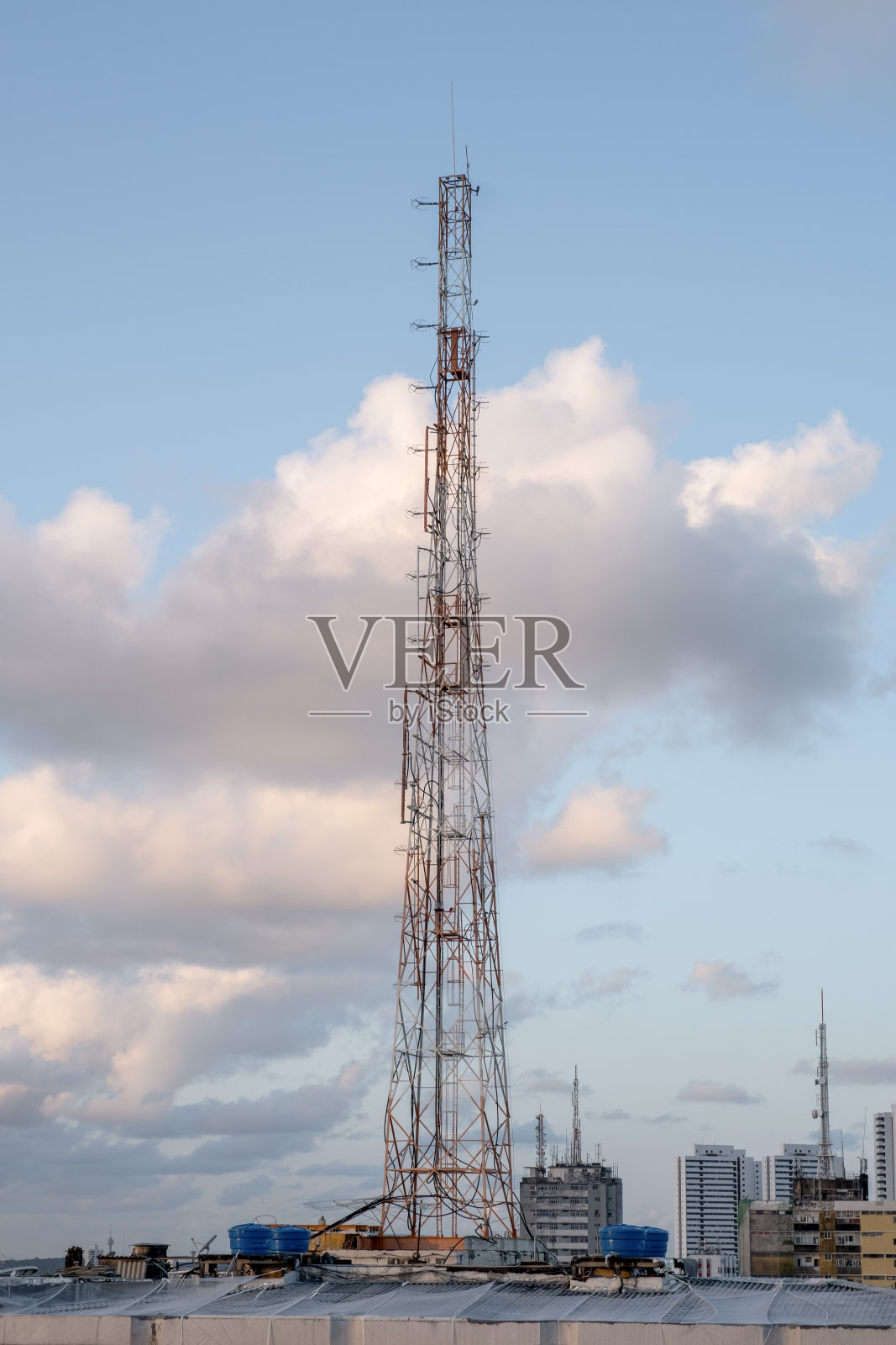 累西腓的电信天线照片摄影图片