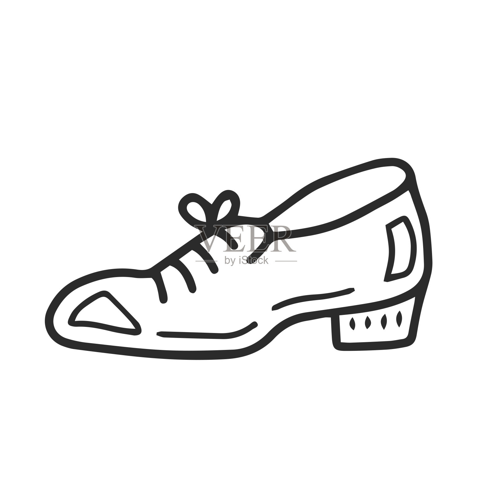 经典的男士鞋涂鸦插画图片素材
