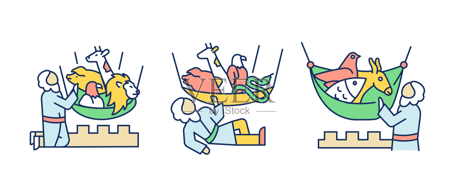 皮特视觉未清洗的动物RGB颜色图标设置插画图片素材