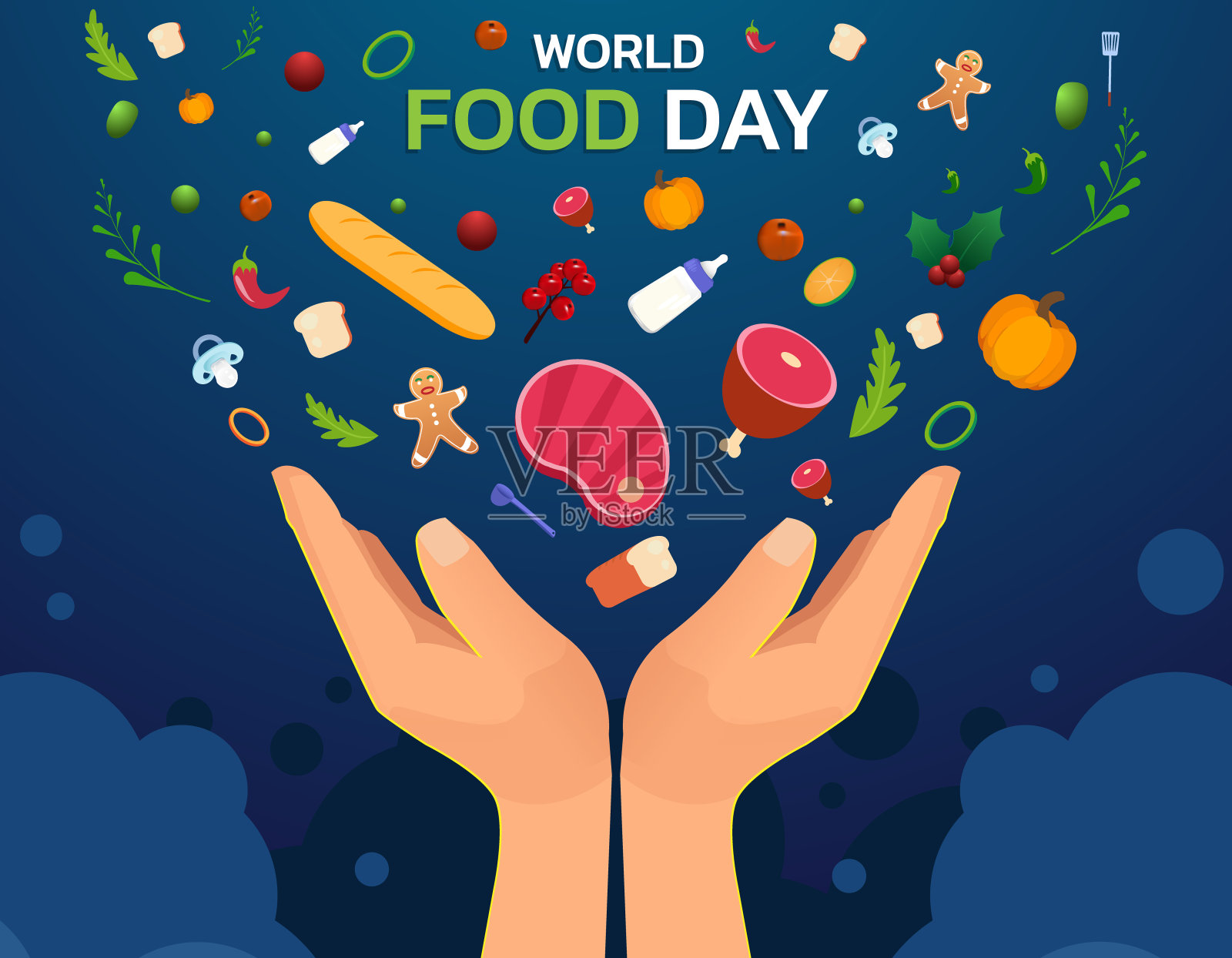 世界粮食日插画图片素材