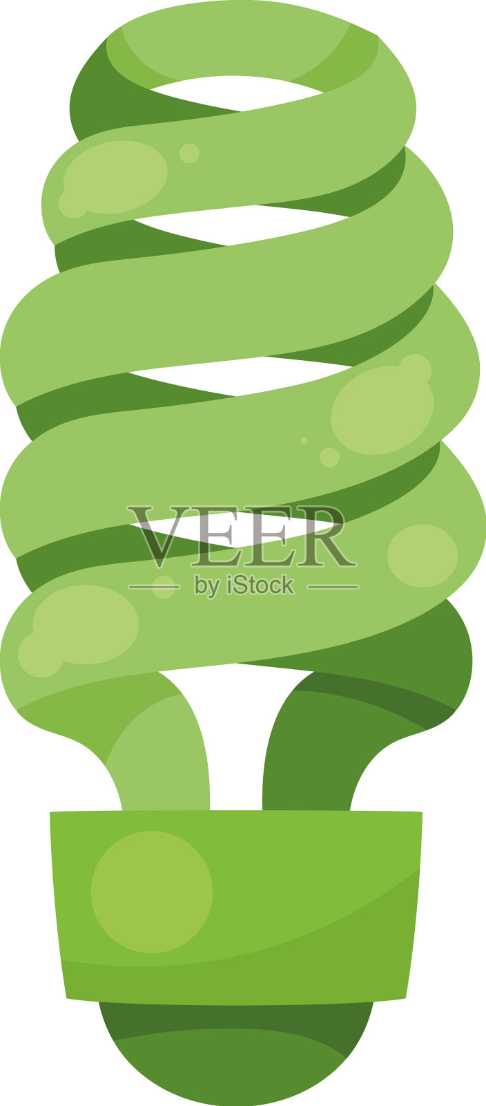 绿色生态灯泡设计元素图片