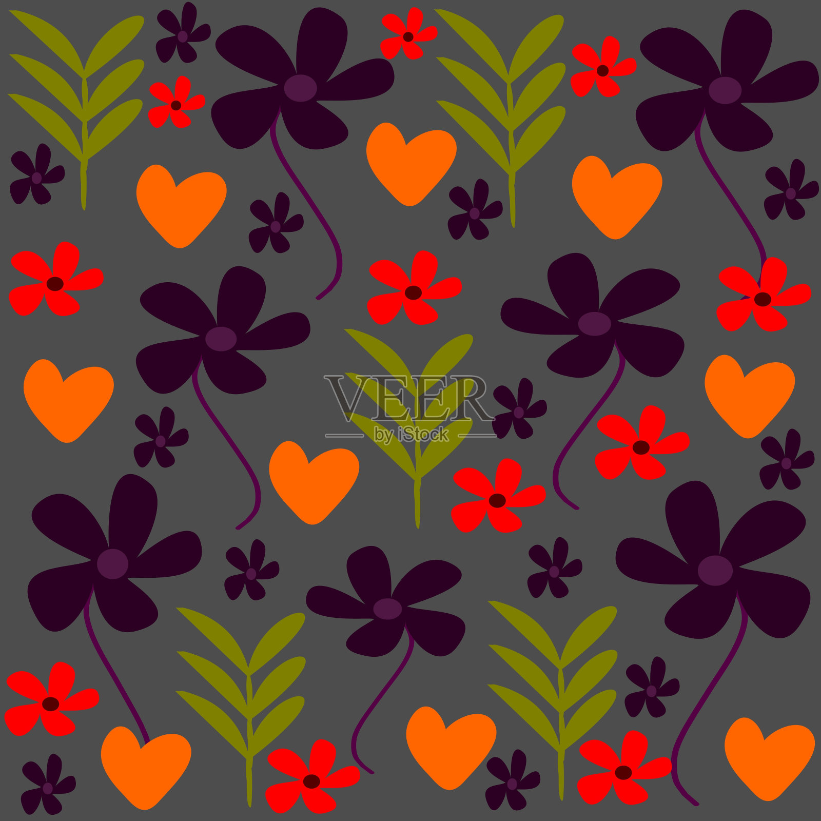 花心壁纸设计插画图片素材