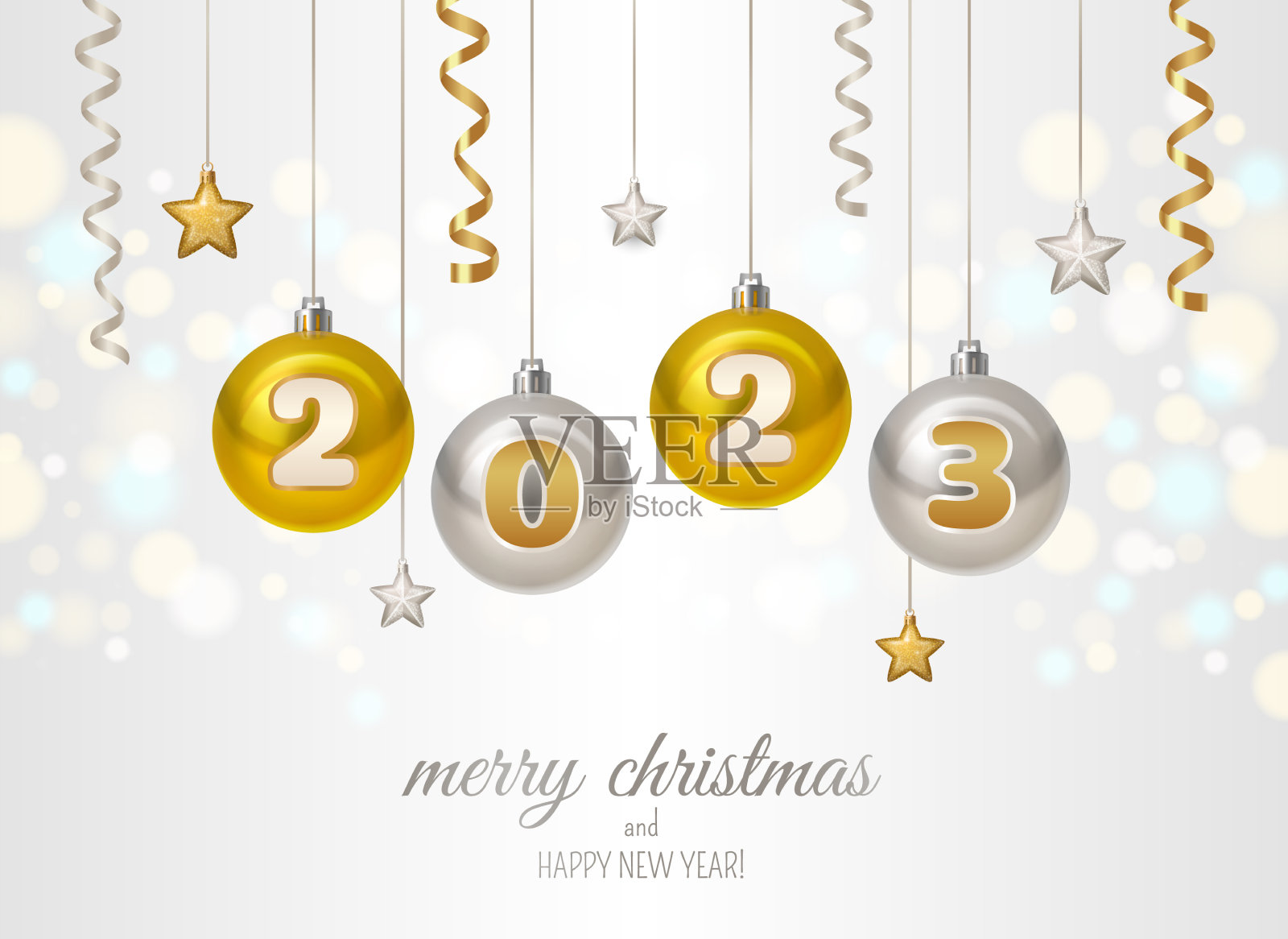 现实的圣诞节的海报插画图片素材