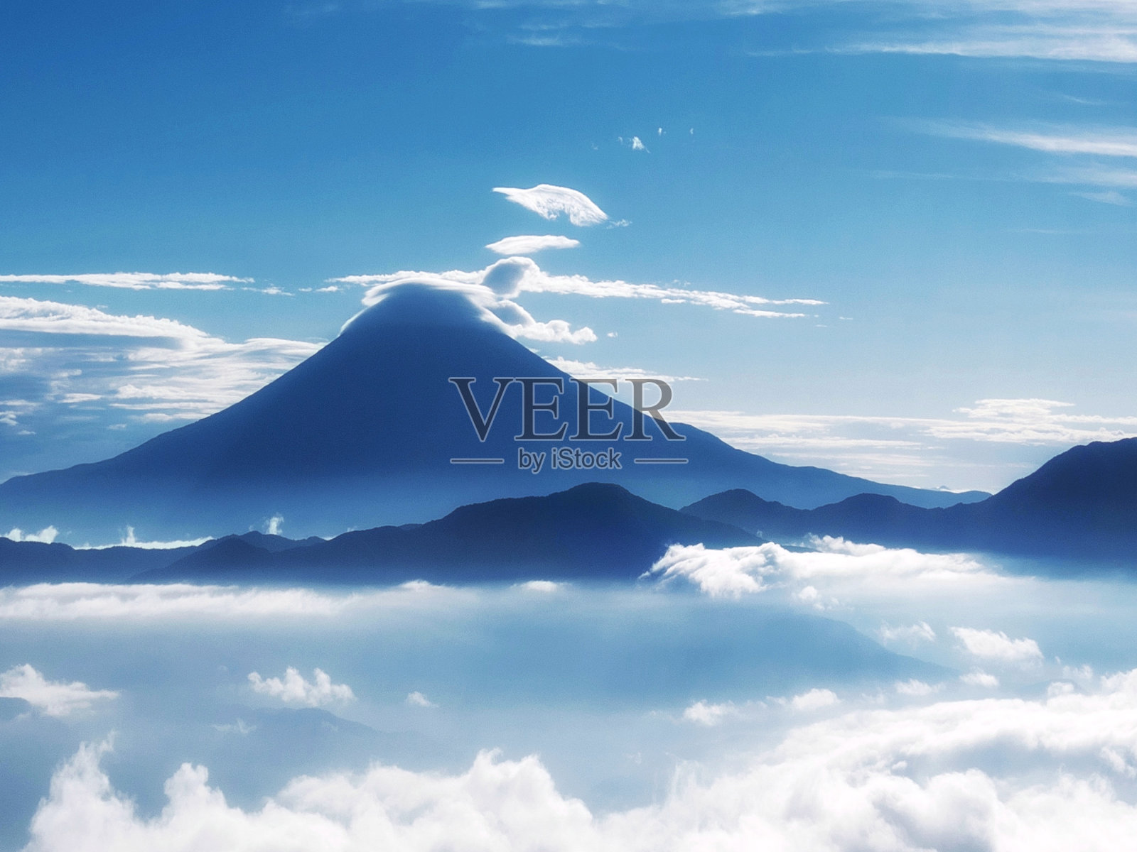 日本富士山的3d插图照片摄影图片