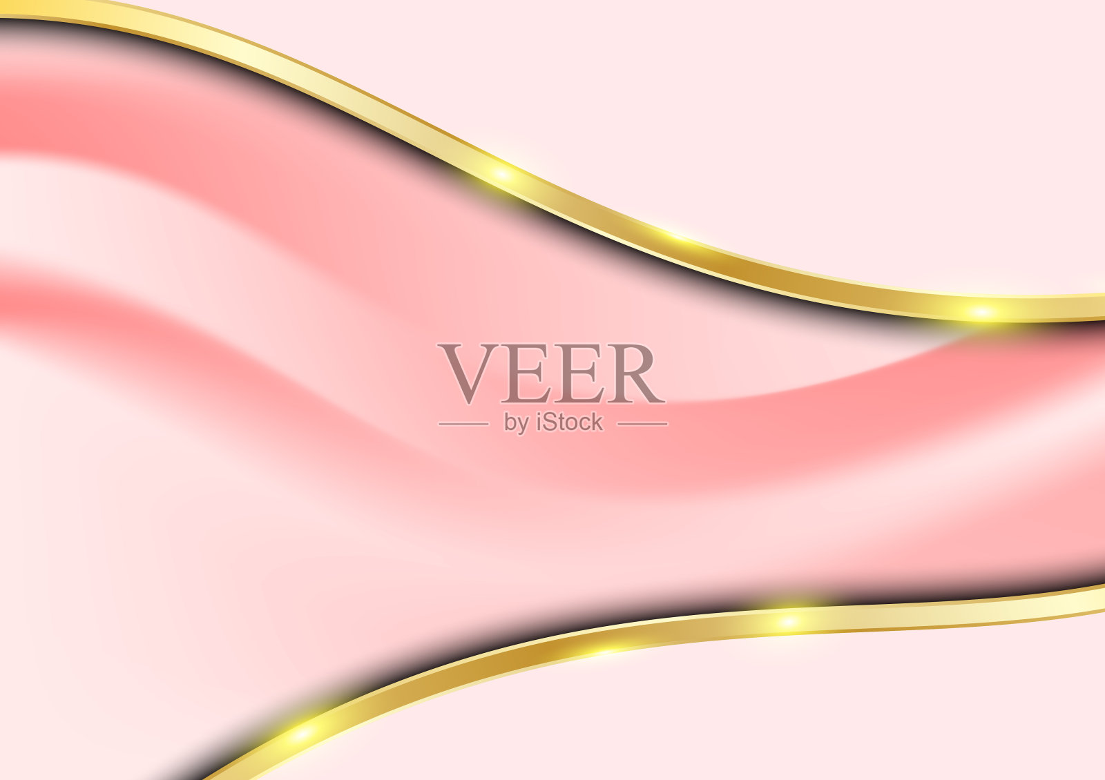 优雅的粉金色阴影插画图片素材