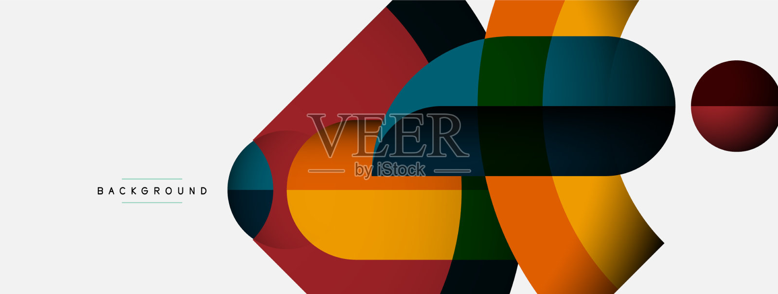 几何抽象背景圆形状插画图片素材